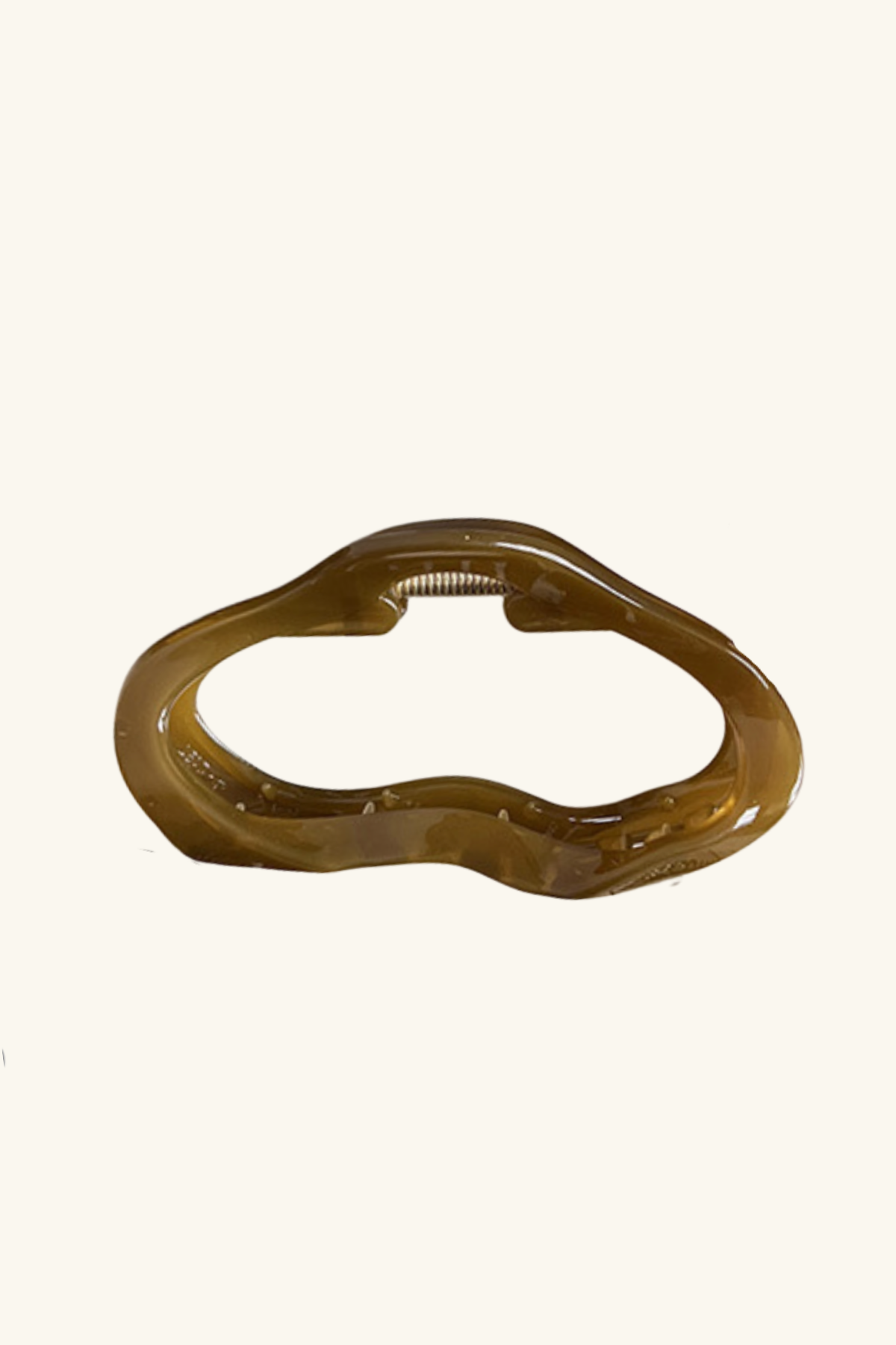 Olive Irregular Claw Clip