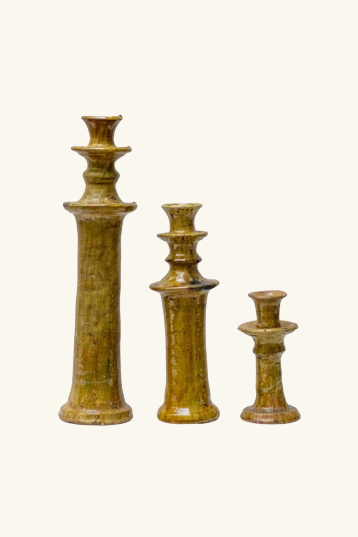 Tamegroute Candle Holders - Mustard