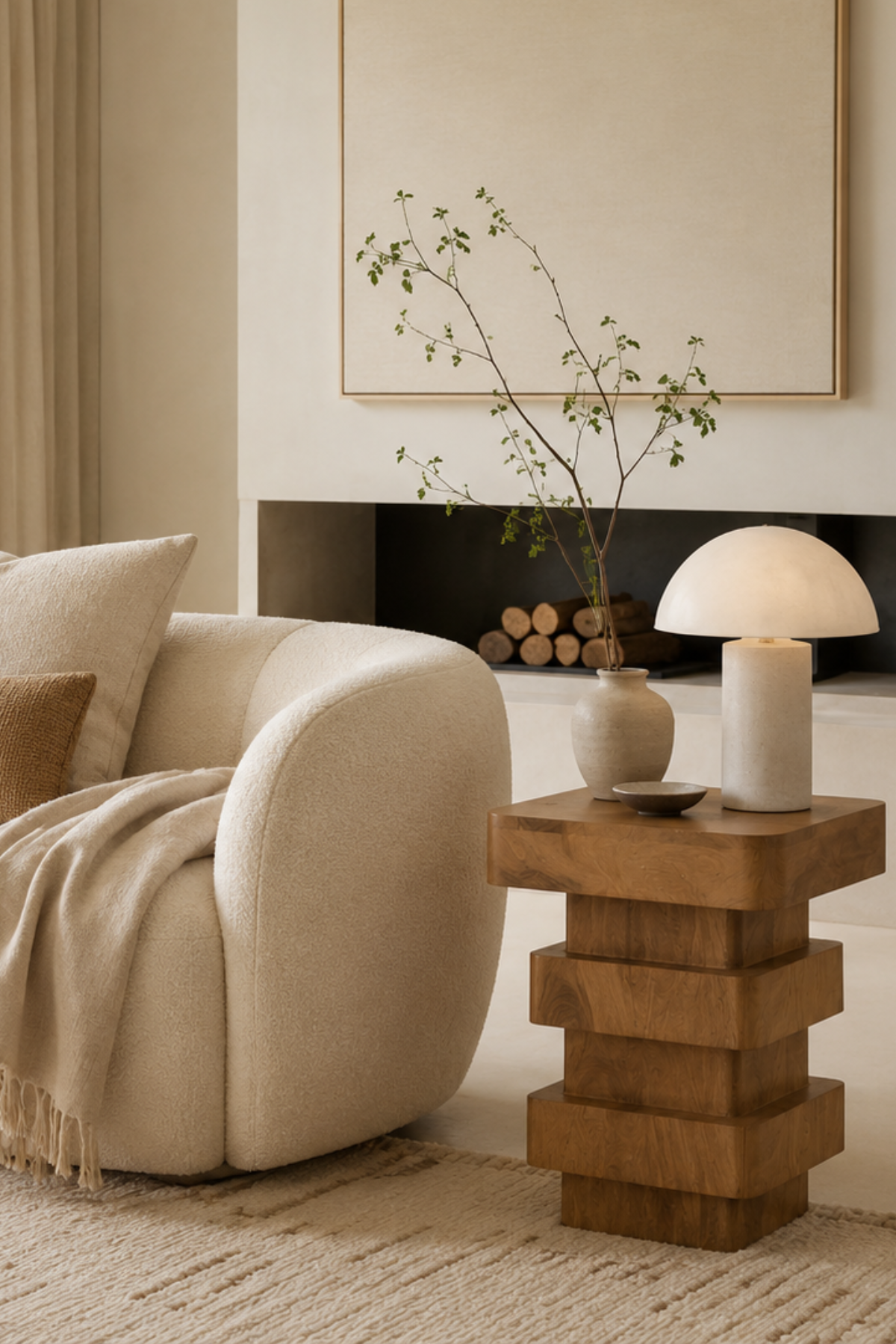 Atelier Coffee Side Table - Light Walnut