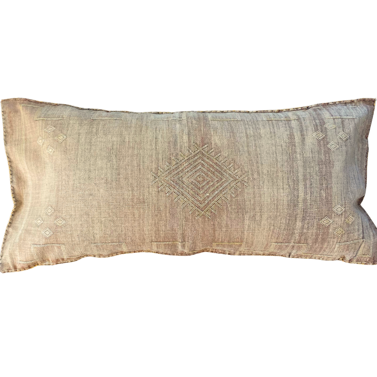 Cactus Silk Cushion 95cmx50cm Approx - Golden Brown