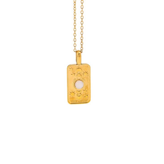 The Moon  18k Gold Plated Necklace