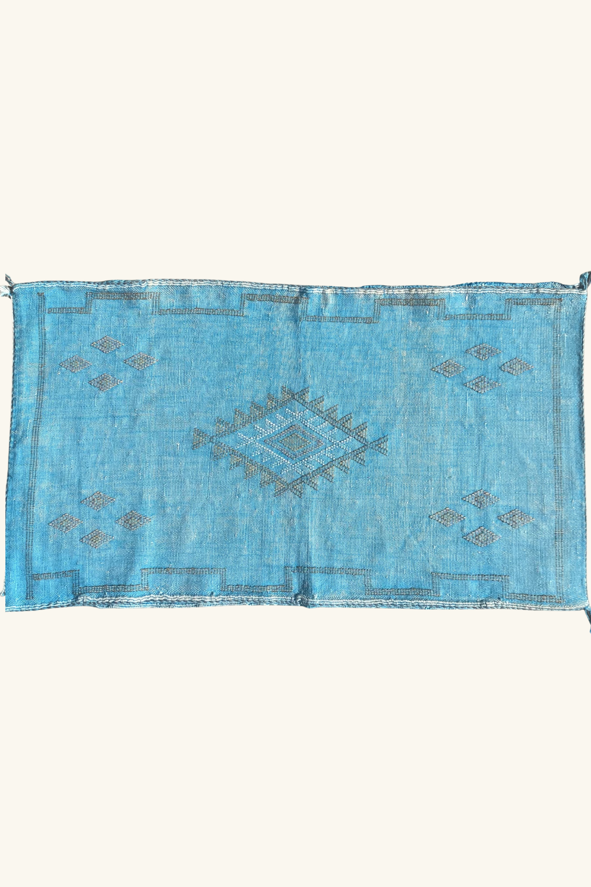 Cactus Silk Cushion 95 x50 - Turquoise