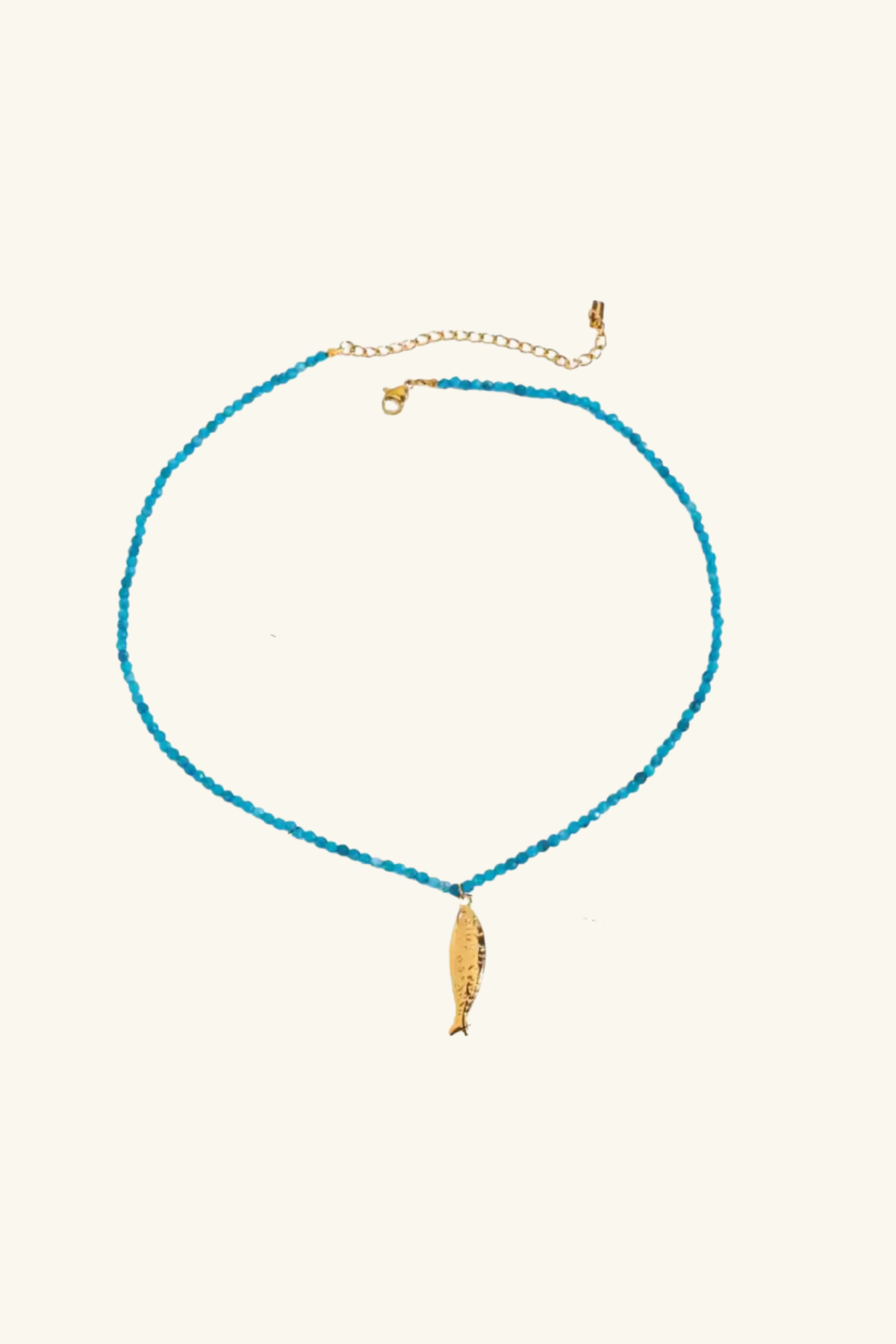 Corallo Bead & 18k Gold Plated Necklace