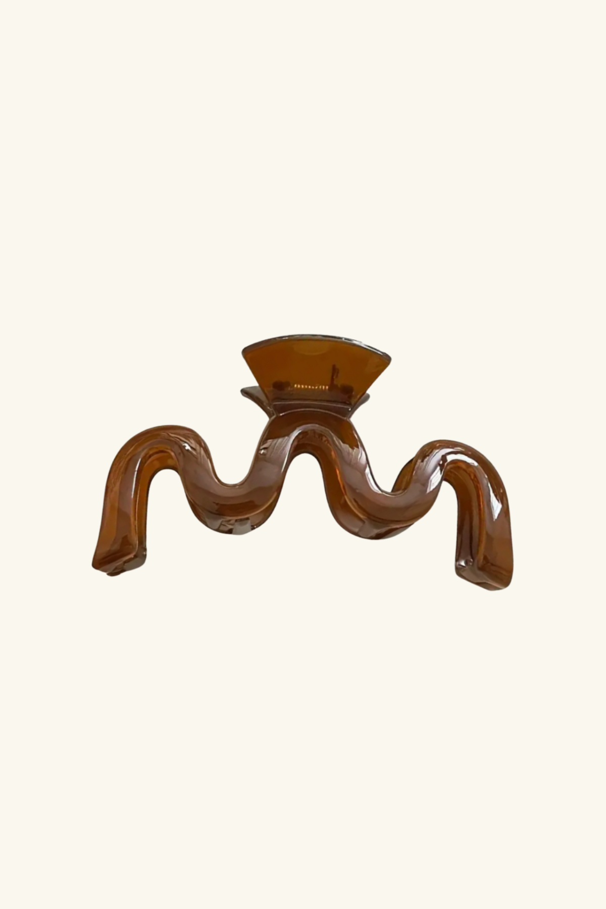 Wavy Claw Hair Clip Amber