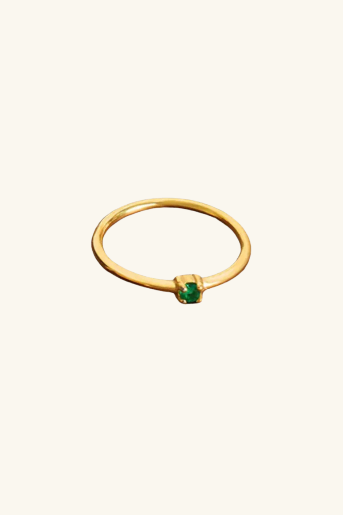 Meadow 18k Gold Plated Ring Green