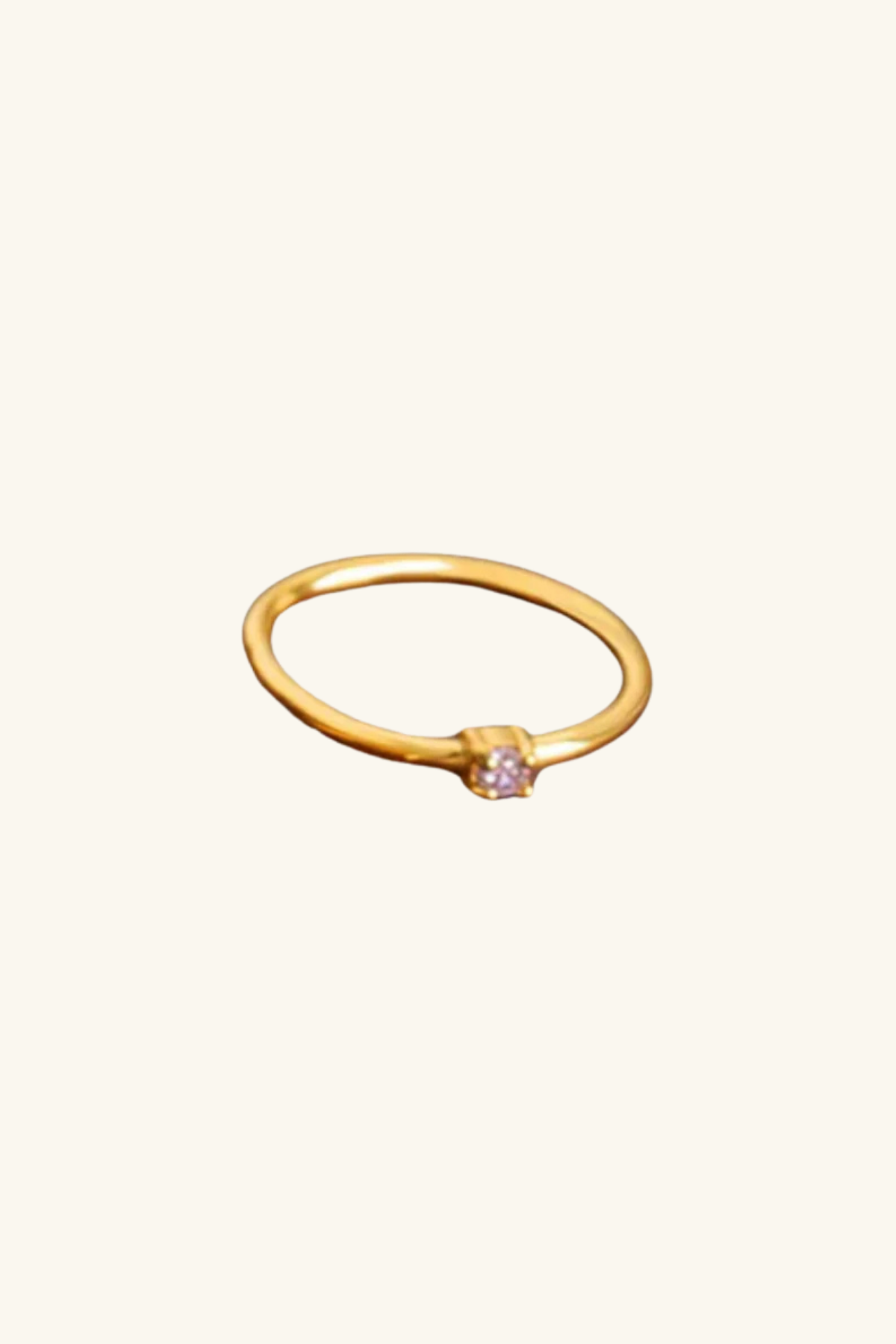 Meadow 18k Gold Plated Ring Clear