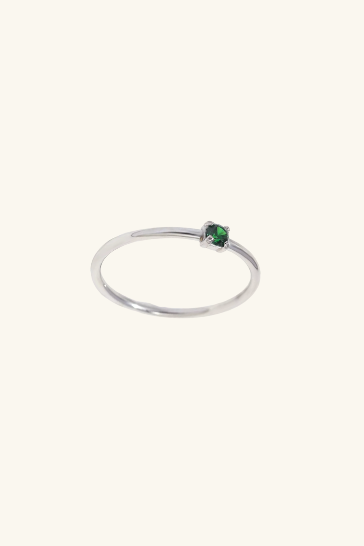 Meadow S925 Stirling Silver Plated Ring Emerald