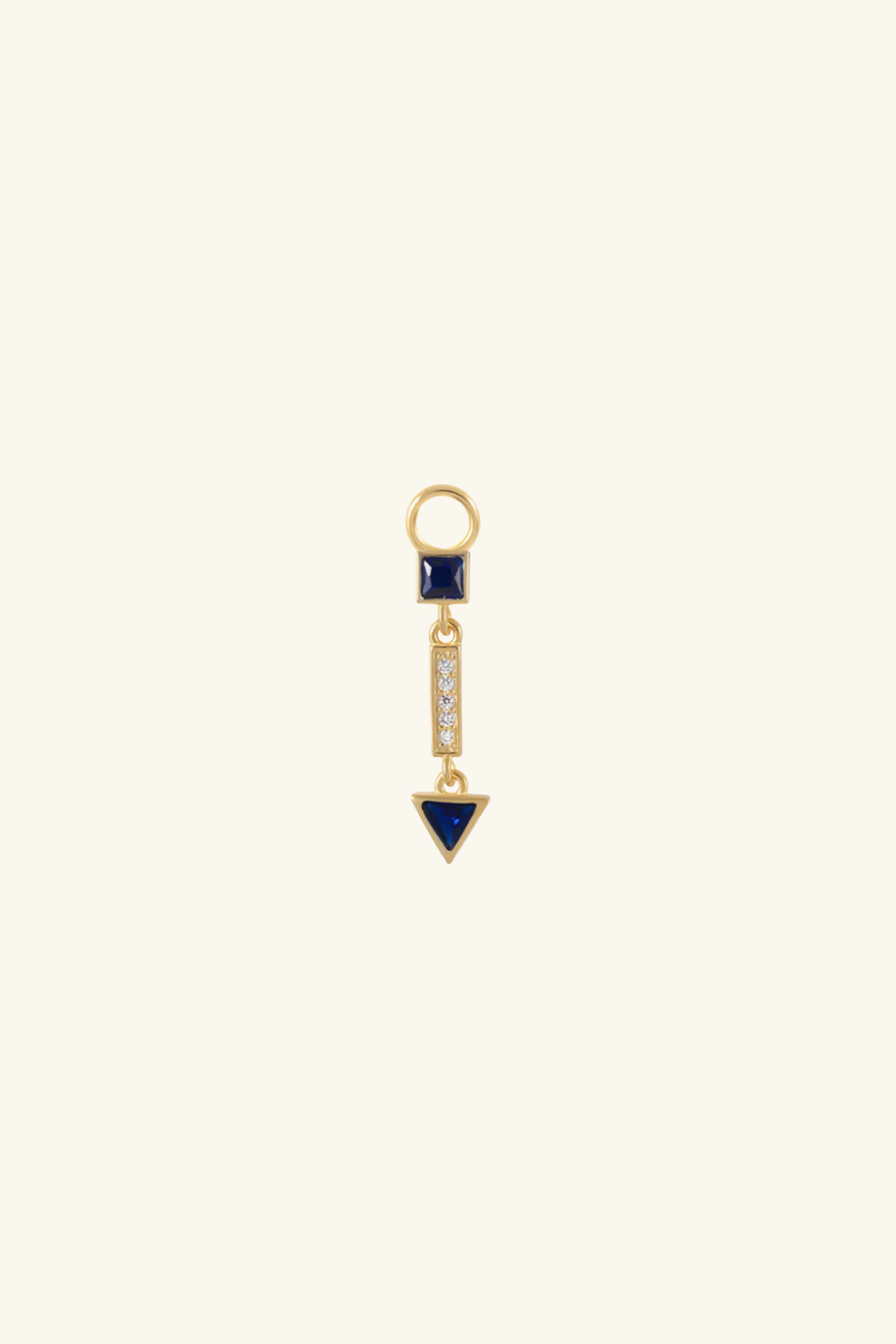 Davina 18k Gold Plated Charm Navy