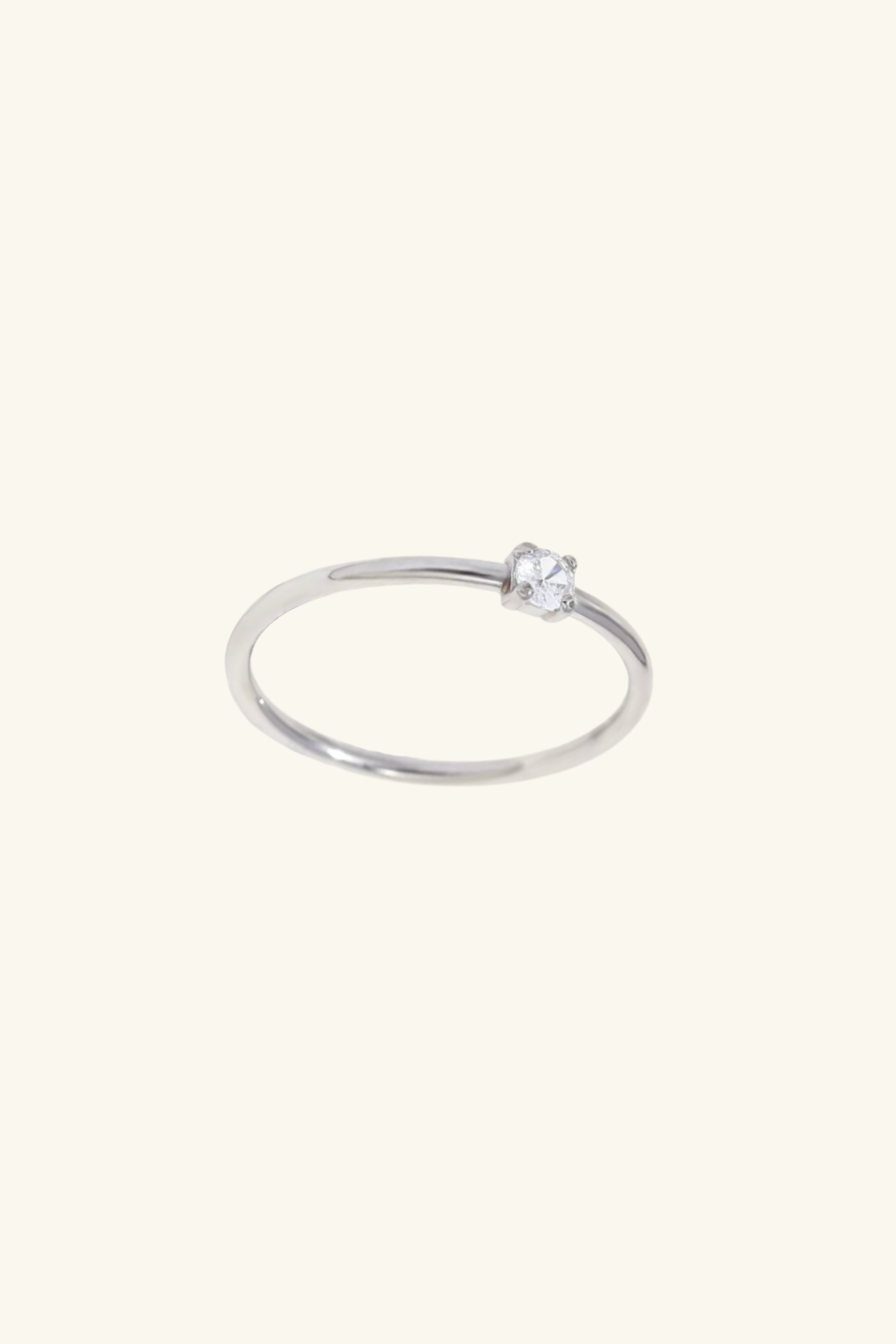 Meadow Stirling S925 Silver Plated Ring Clear
