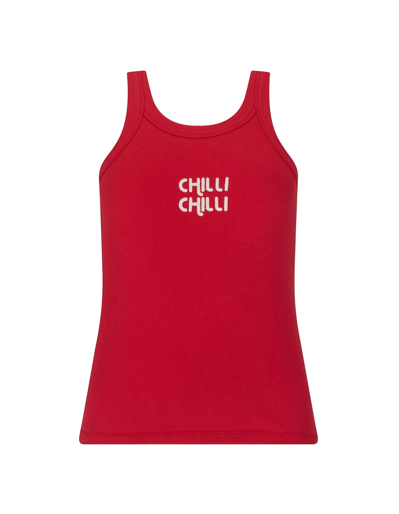 Chilli Knit Tank Poppy Red