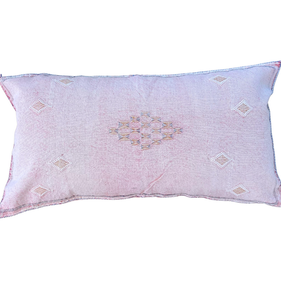 Cactus Silk Cushion 95cmx50cm Approx - Pale Pink