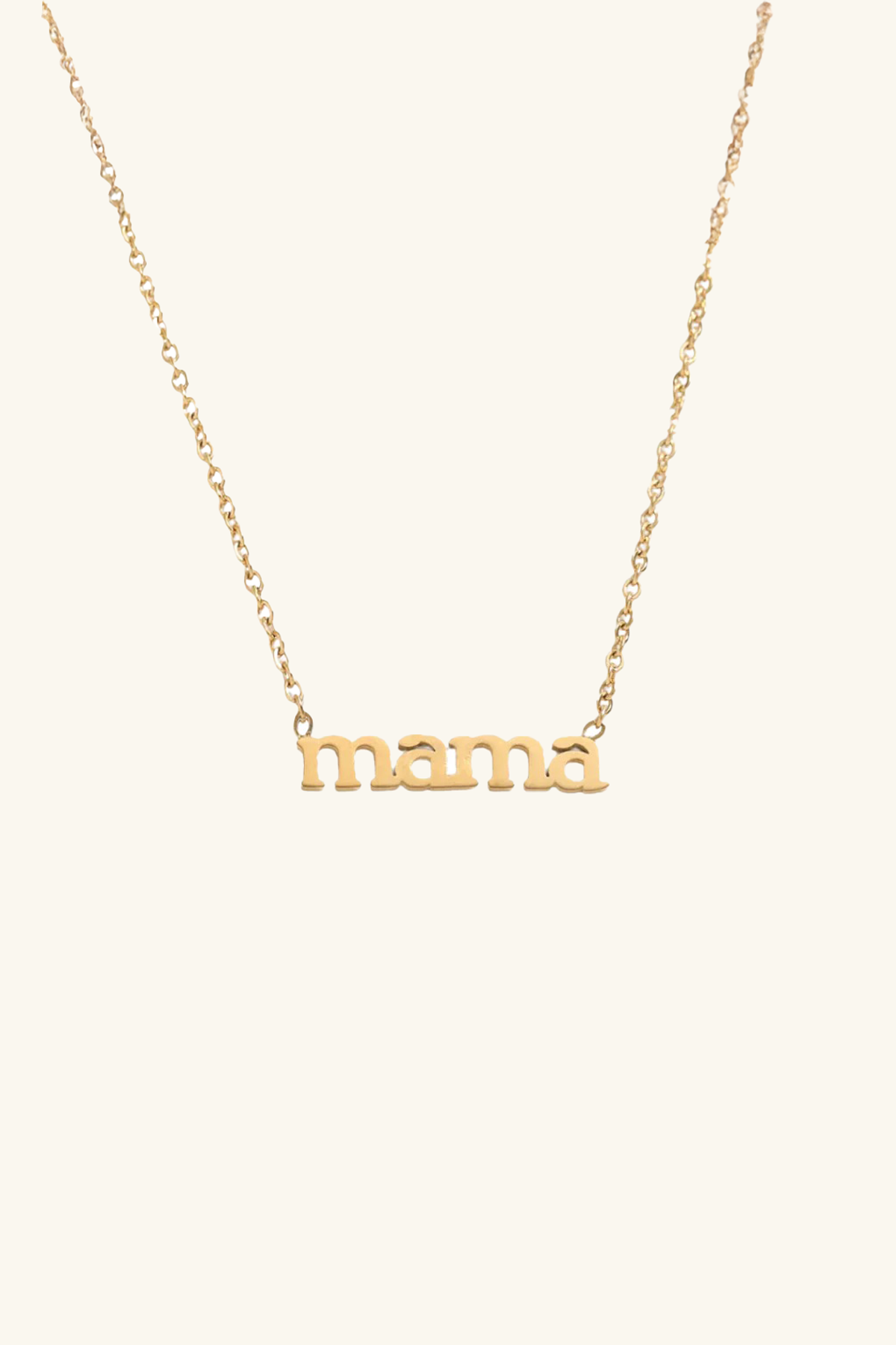 Modern "Mama" Gold Necklace