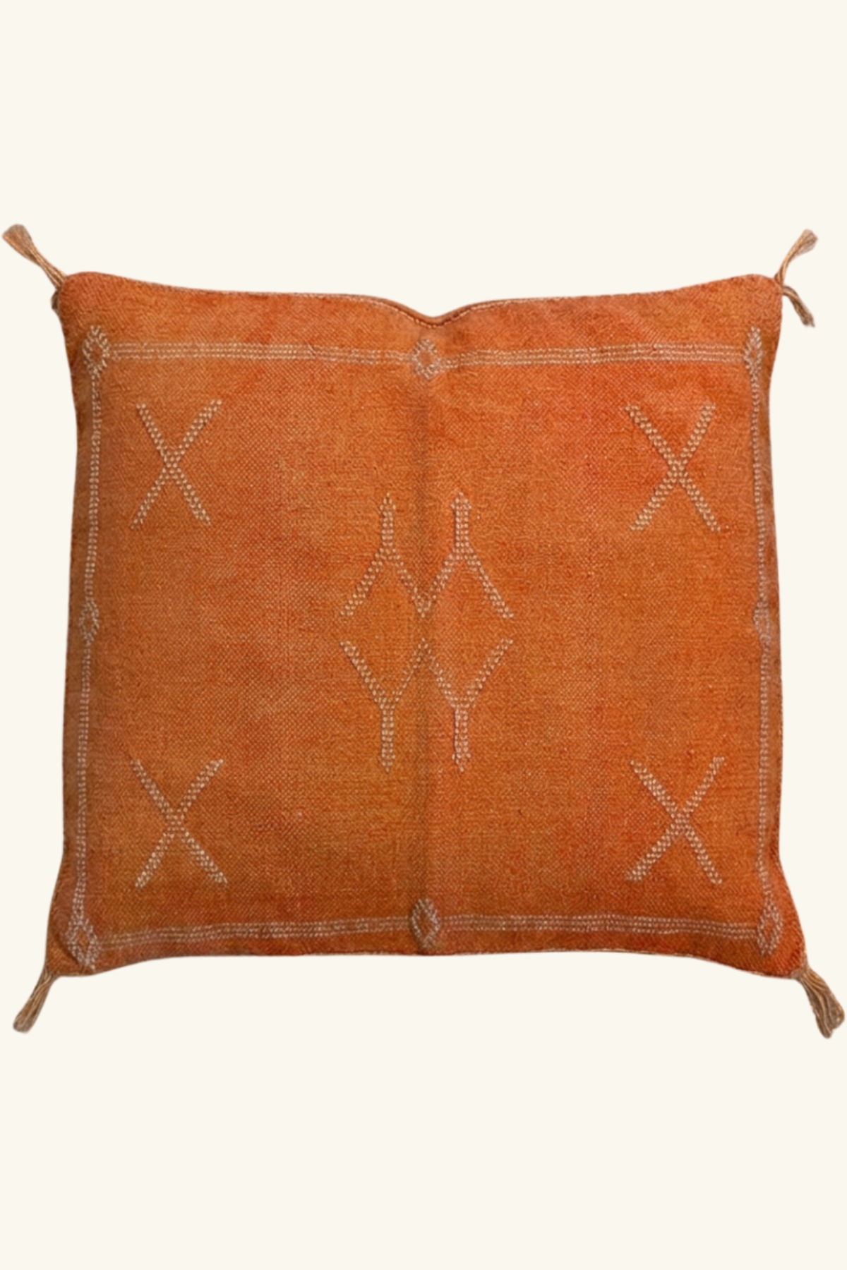 Moroccan Cactus Silk Cushion Cover 45 x 45 Square - Terracotta