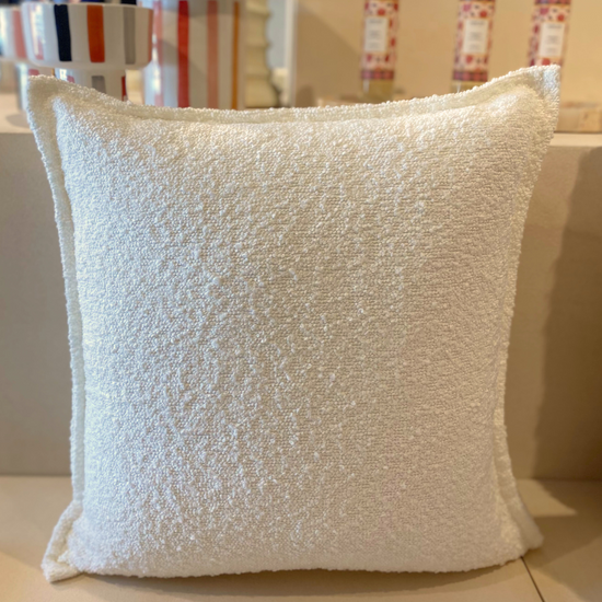 Bordered Textured Cushion Cream Cover 45cmx45cm