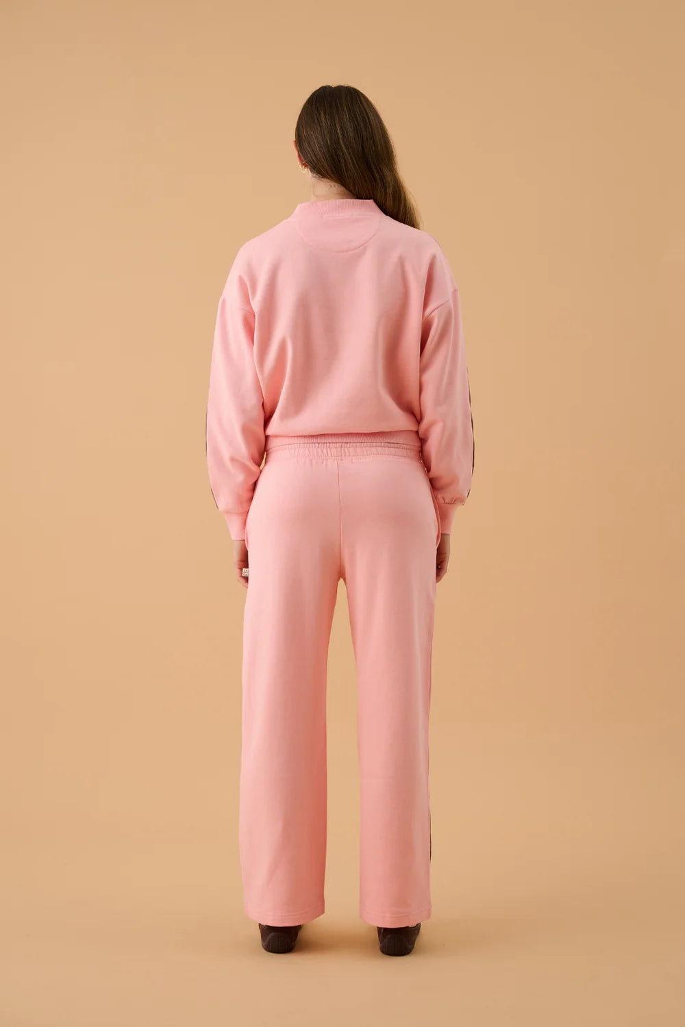 AJ Stripe Track Pant Rose Quartz