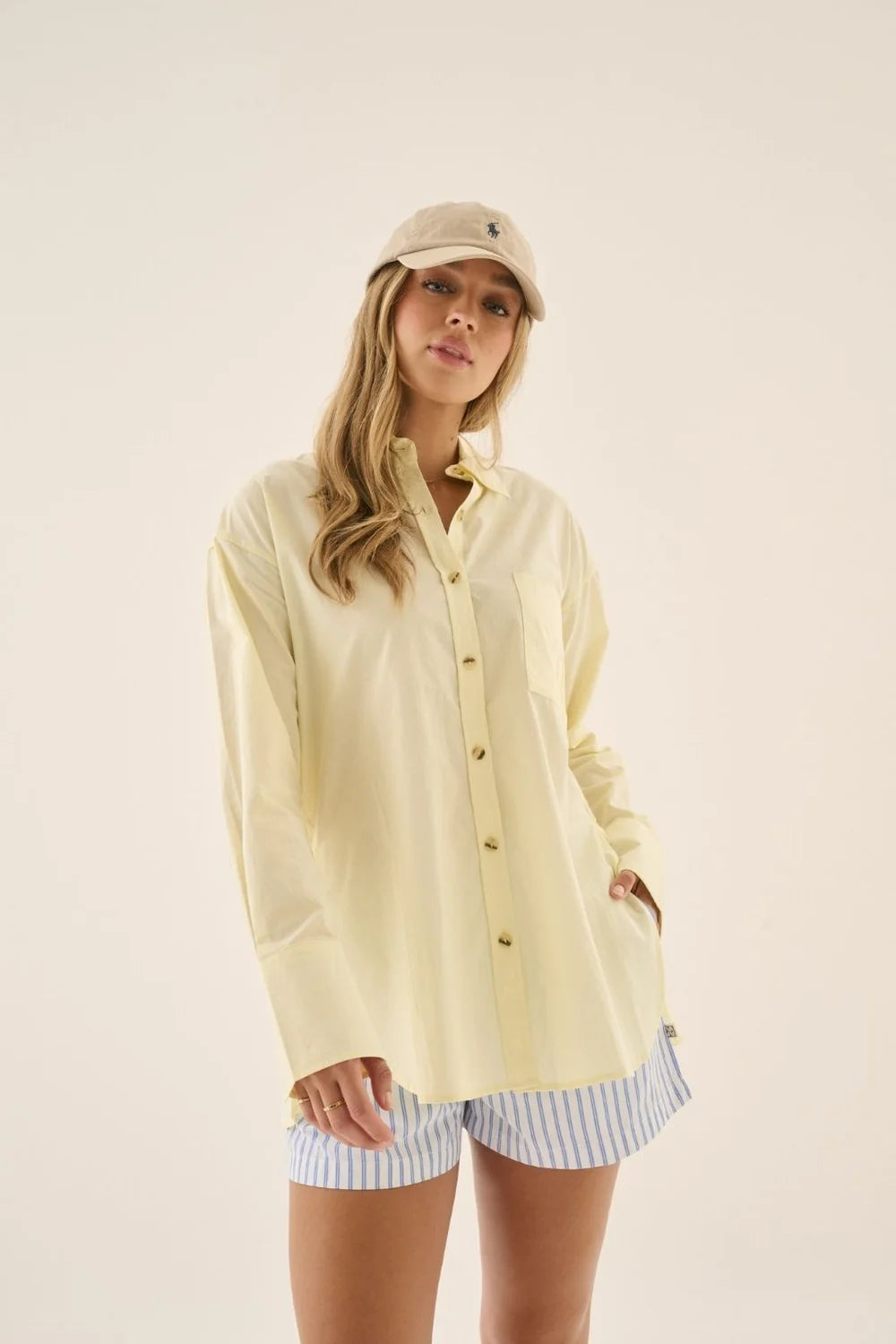 AJ Cotton Shirt - Pastel Yellow