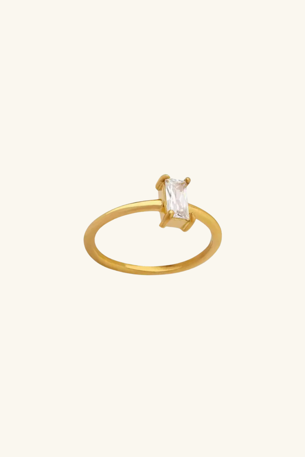 Envy 18k Gold Plated Ring Clear