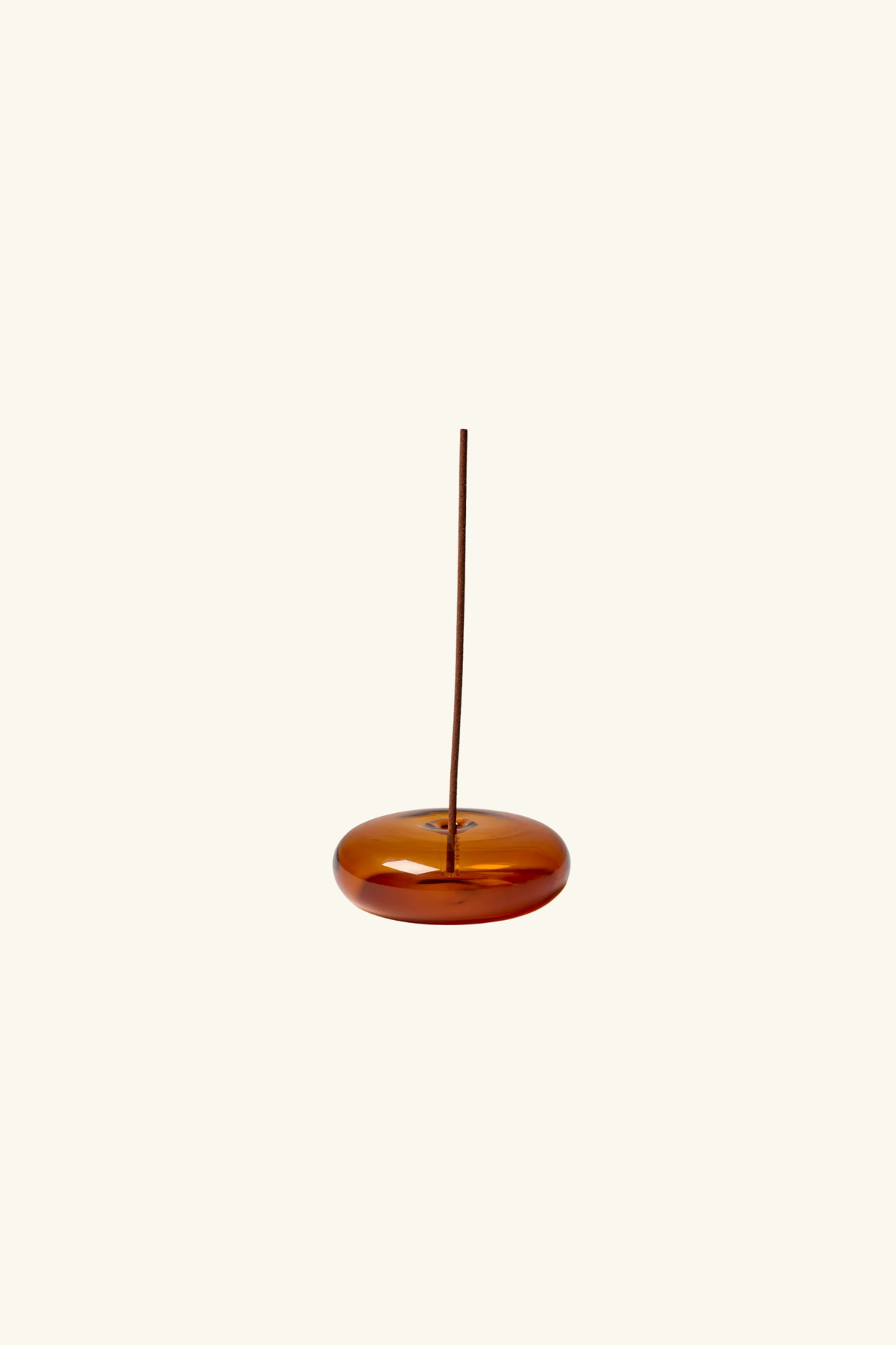 Glass Vessel Incense Holder - Amber