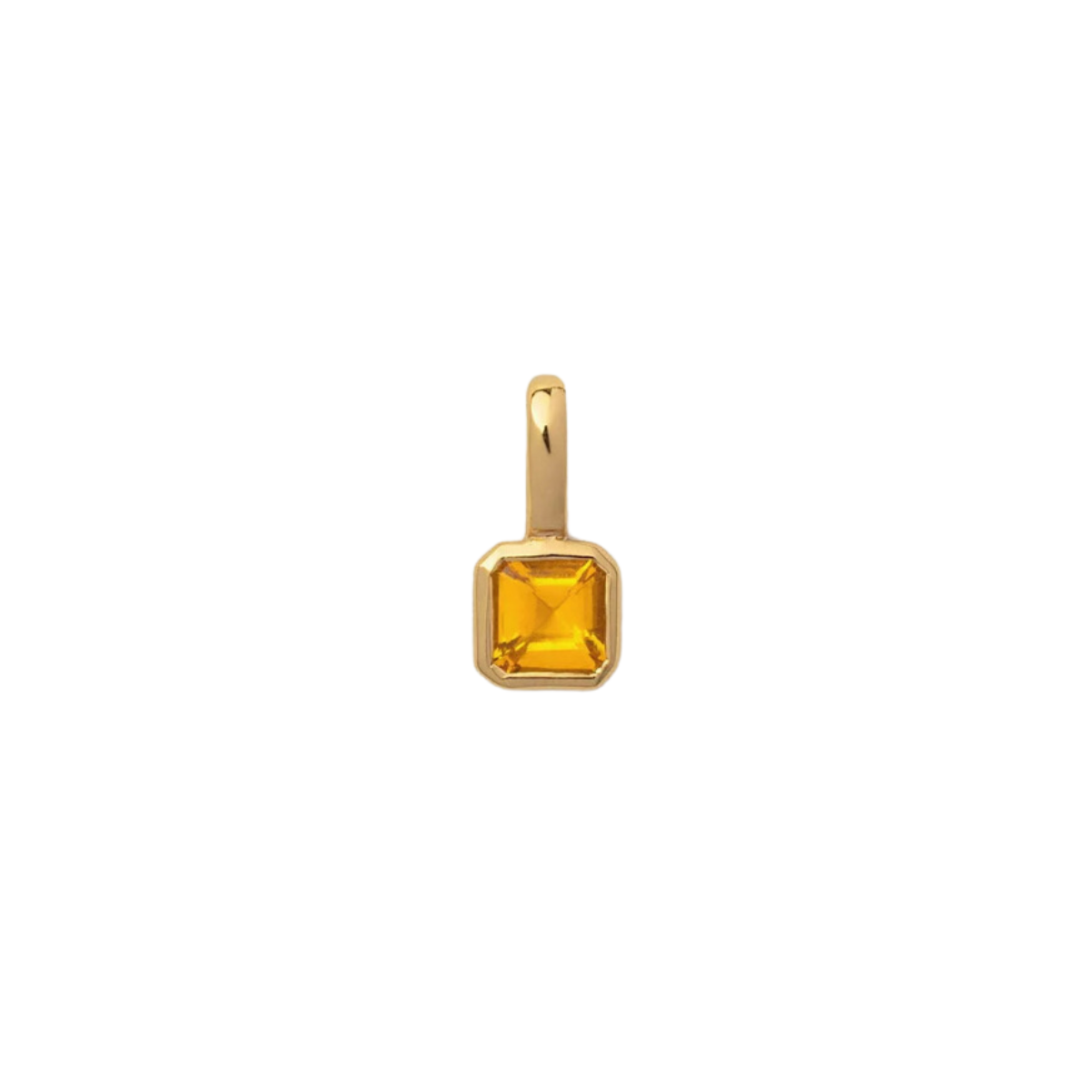 Birth Stone 18k Gold Plated Charms - Square