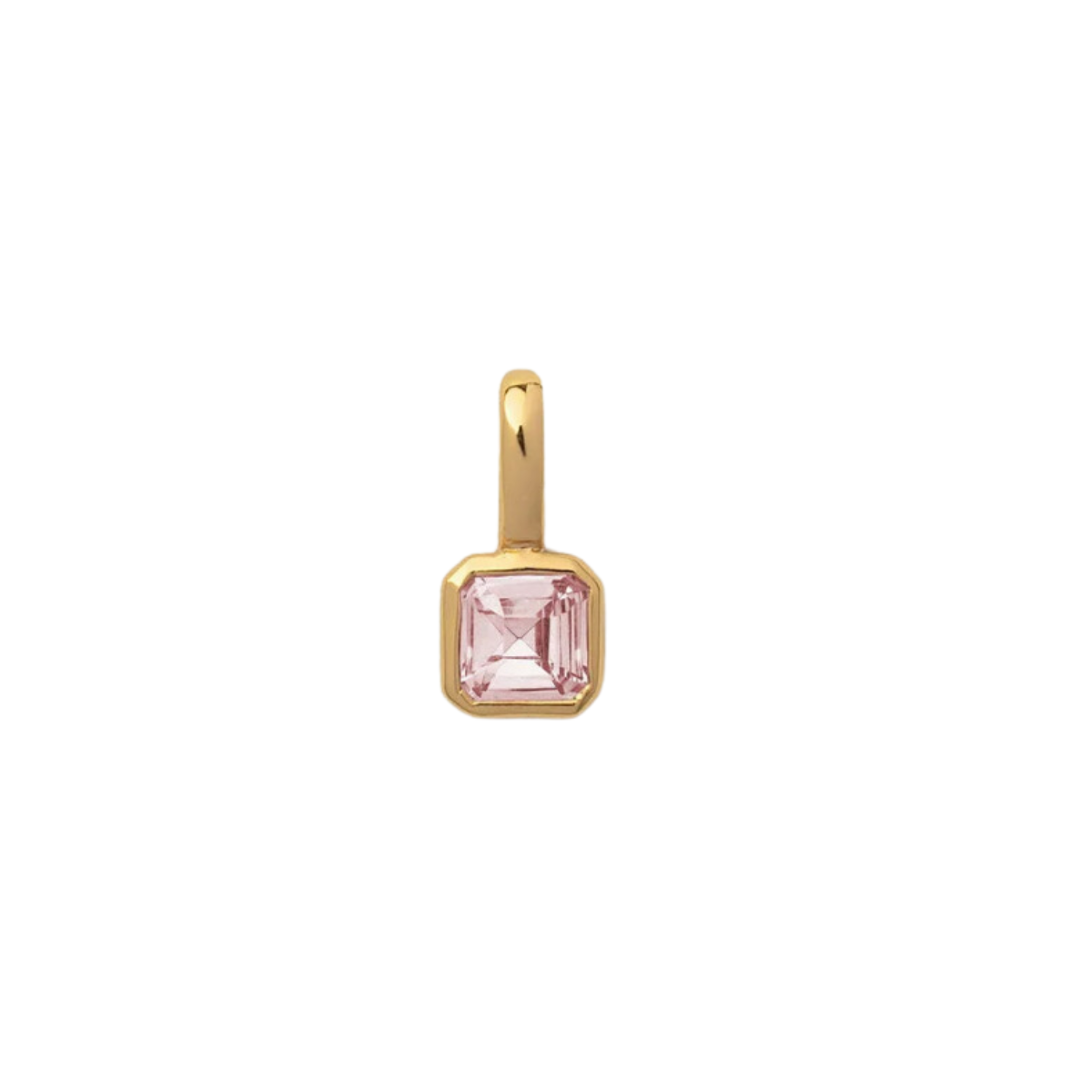 Birth Stone 18k Gold Plated Charms - Square