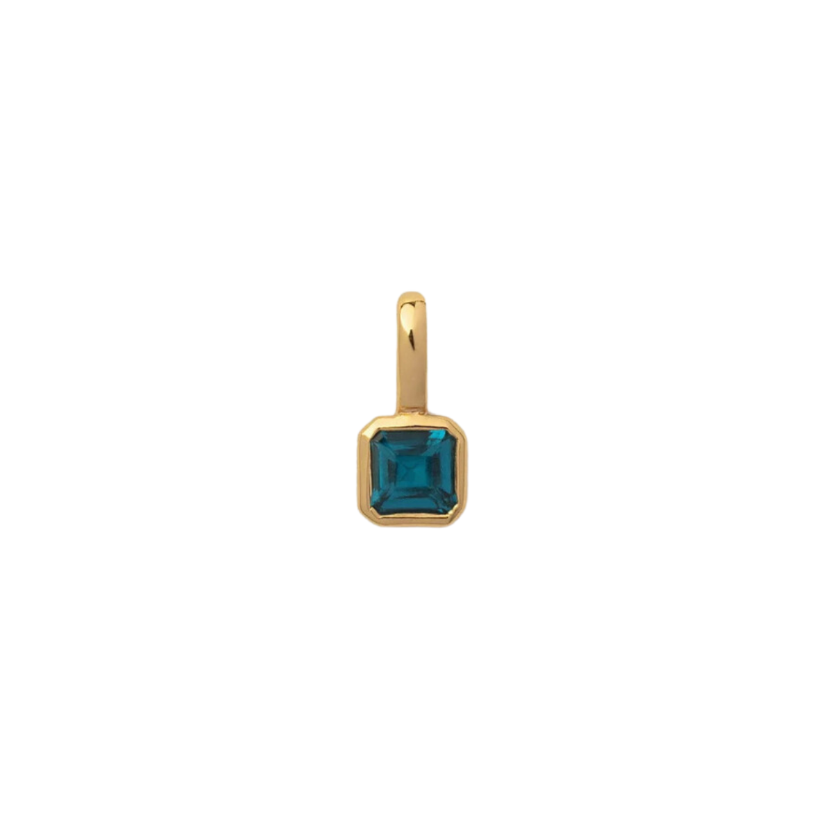 Birth Stone 18k Gold Plated Charms - Square