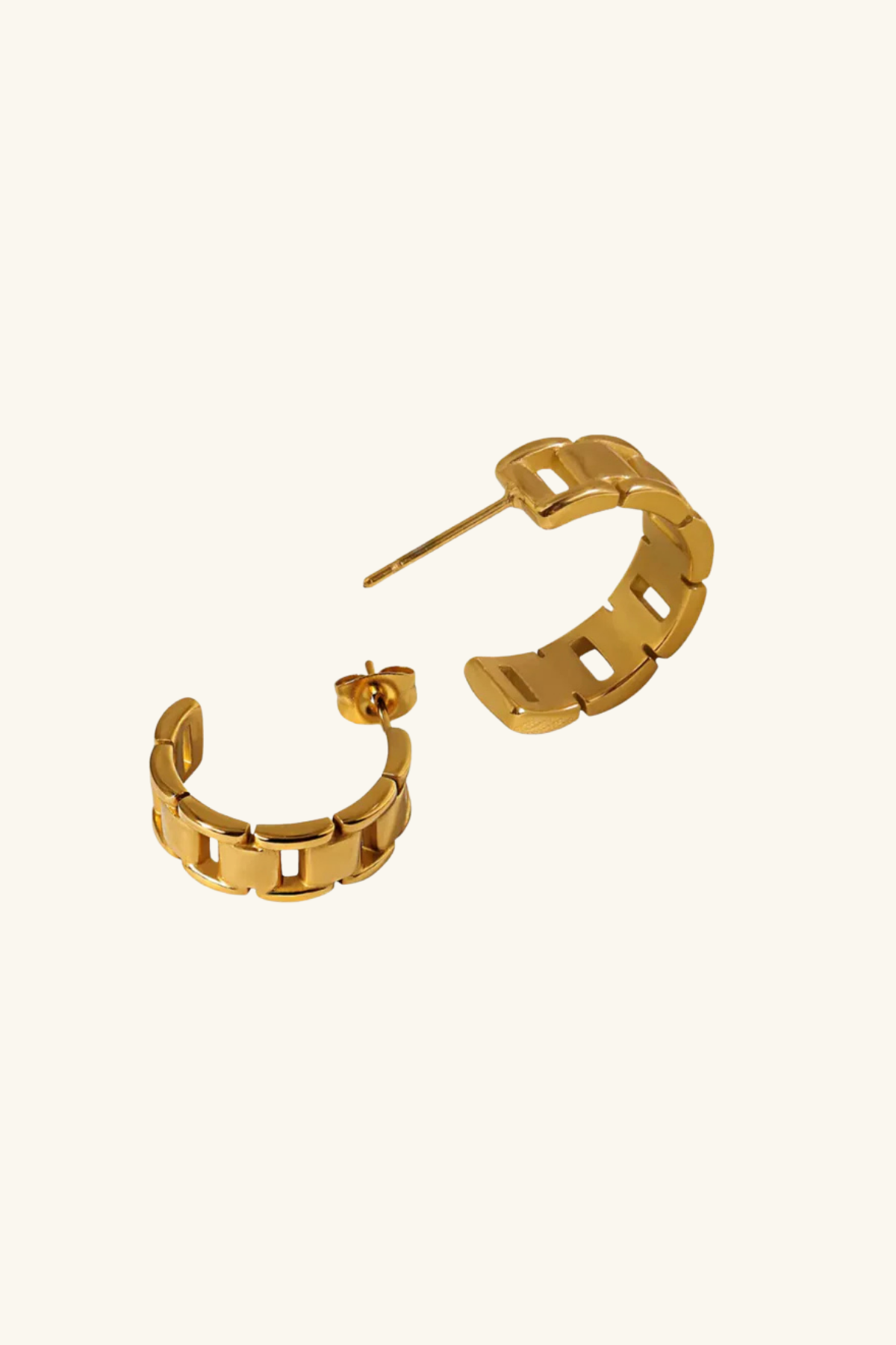 On Time 18k Gold Plated Earrings