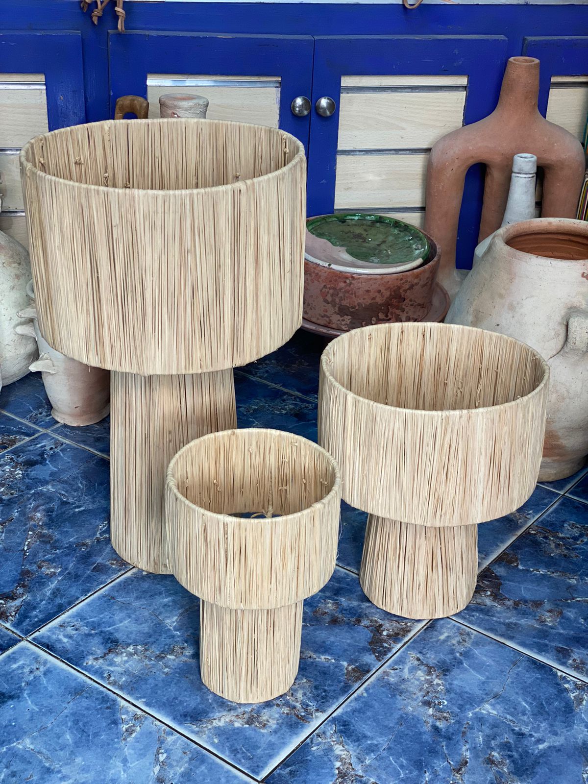 Raffia Lamp, Series 1 - Natural