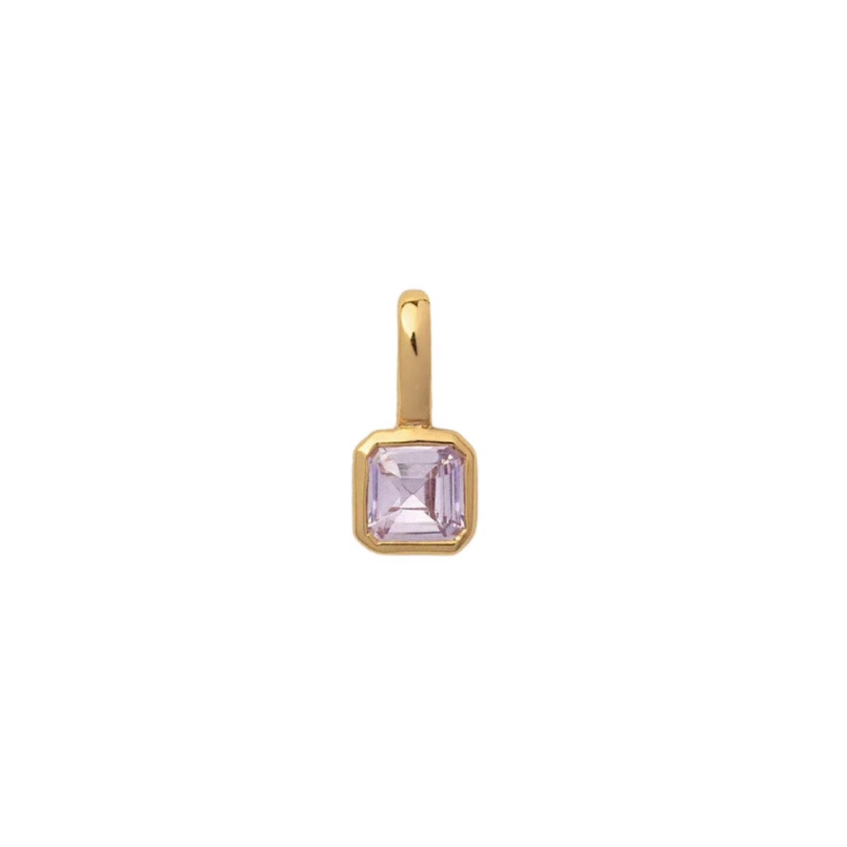 Birth Stone 18k Gold Plated Charms - Square