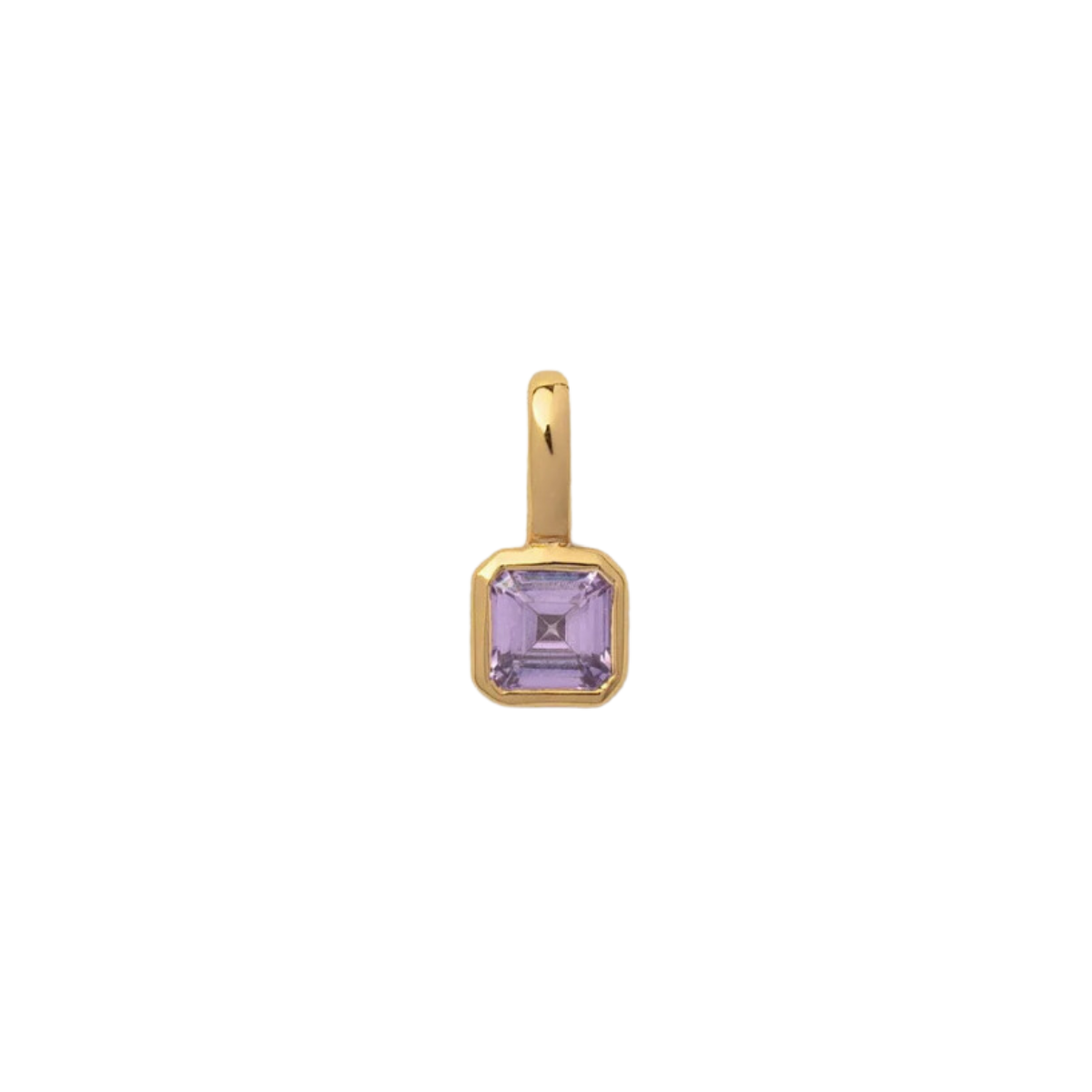 Birth Stone 18k Gold Plated Charms - Square