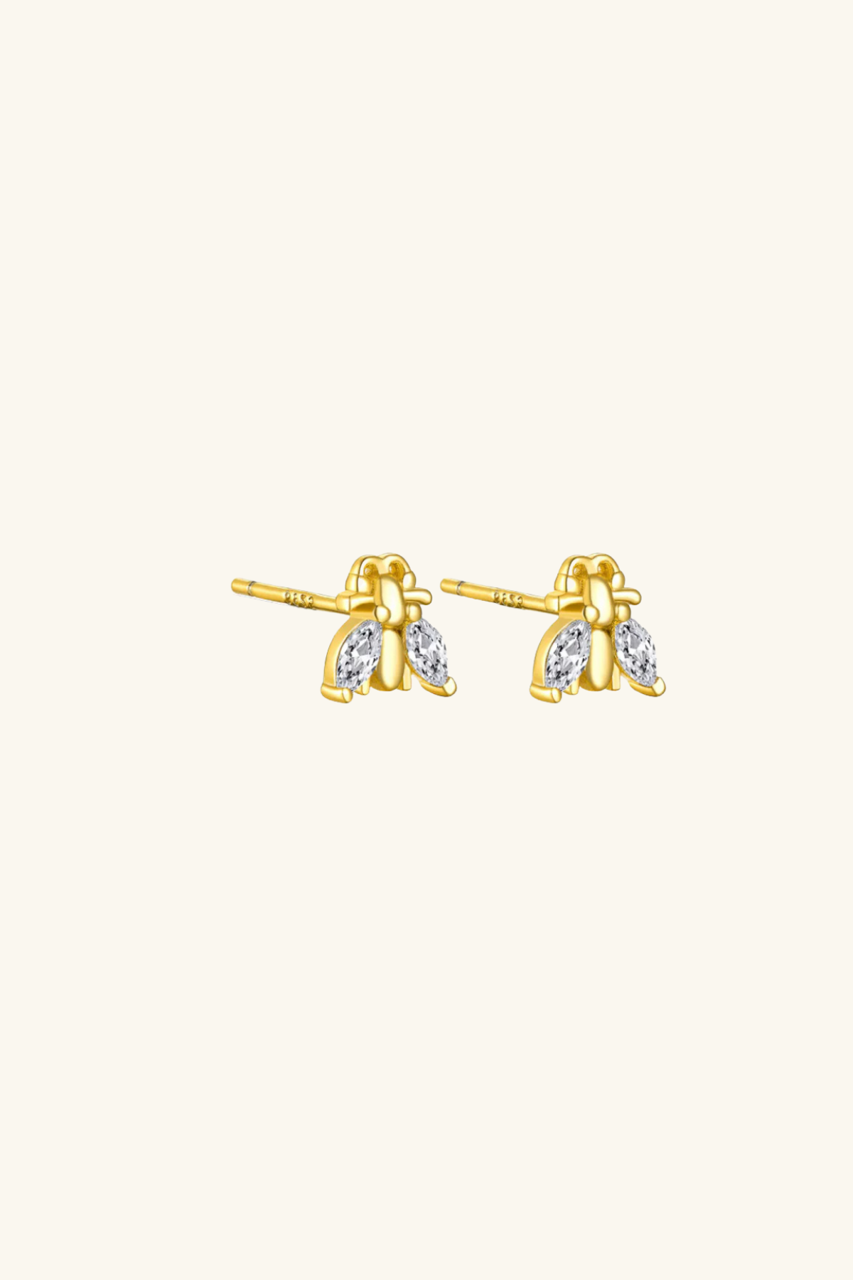 Bee 18k Gold Plated Petite Stud Earrings