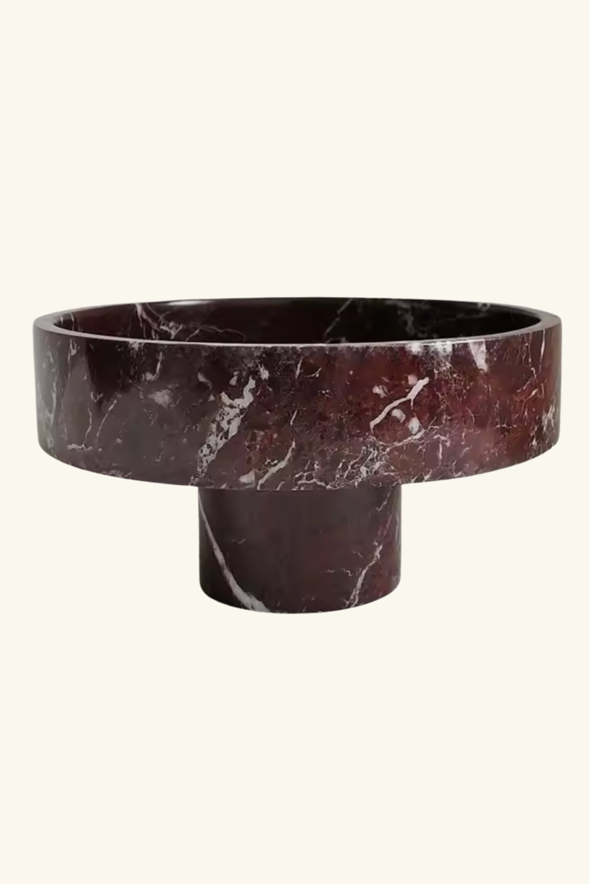 Marble Fruit Bowl - Rosso Levanto