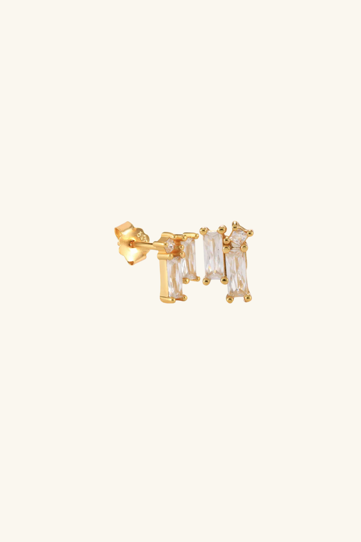 Moonlight 18k Gold Plated Stud Earrings