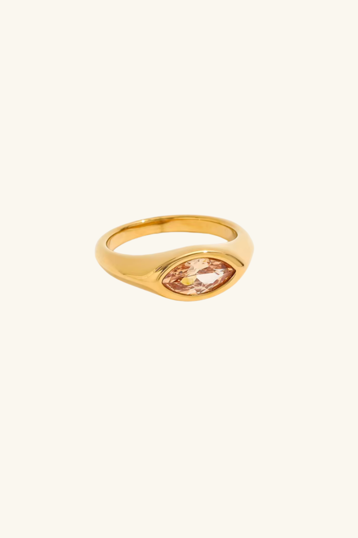 Elysion 18k Gold Plated Ring Rose