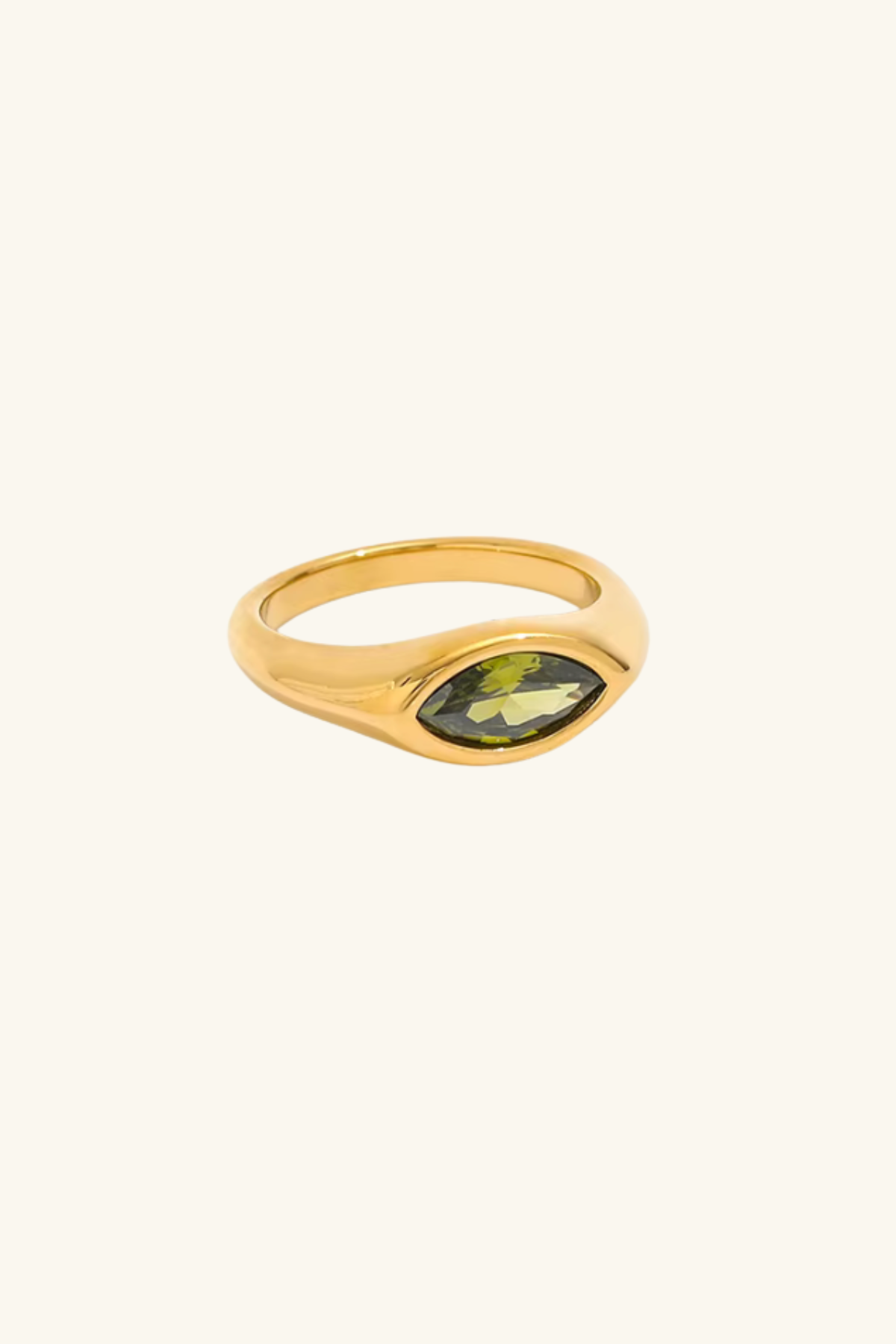 Elysion 18k Gold Plated Ring Sage