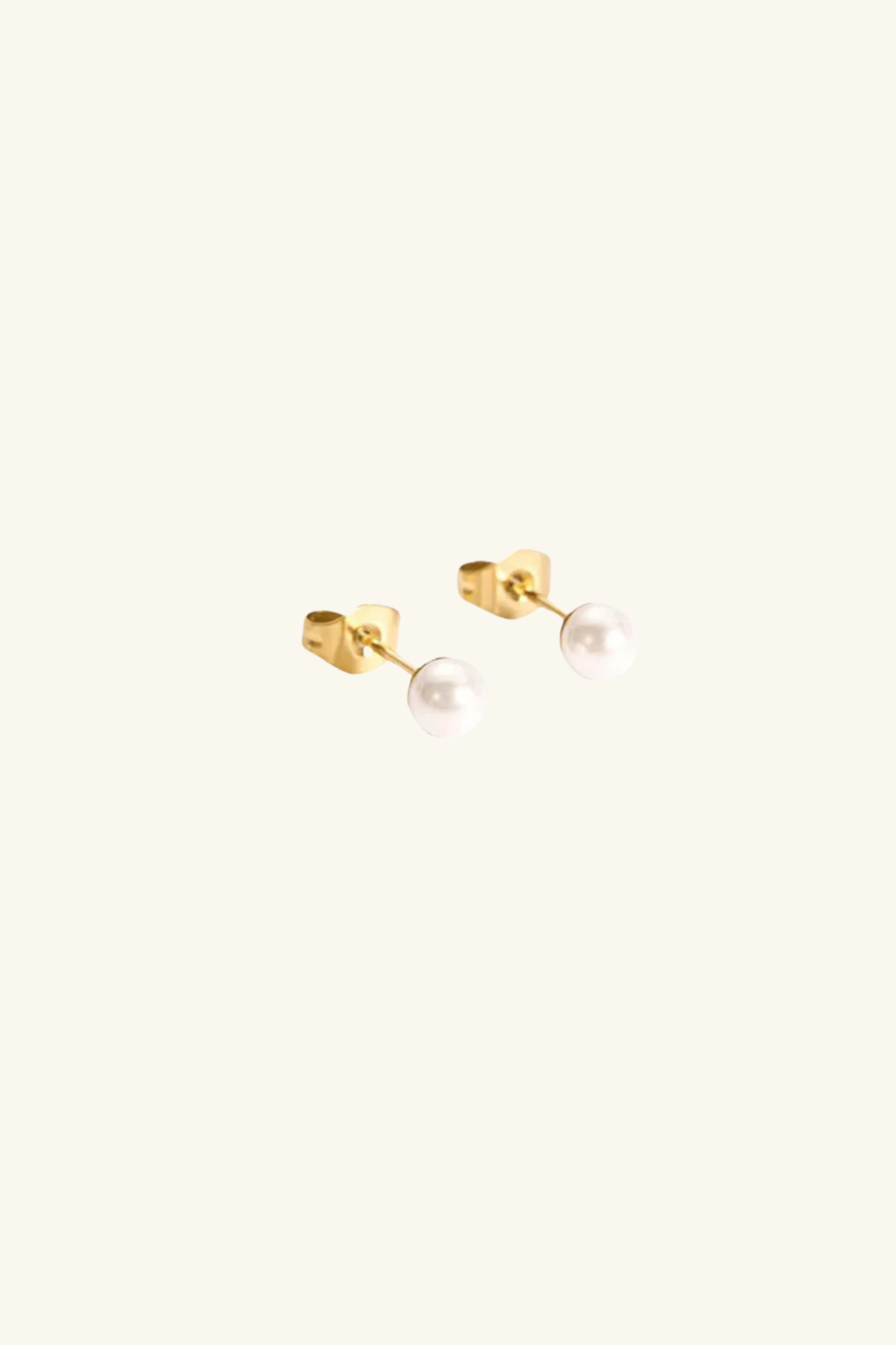 Paris Fresh Water Pearl 18k Gold Plated Earring Studs