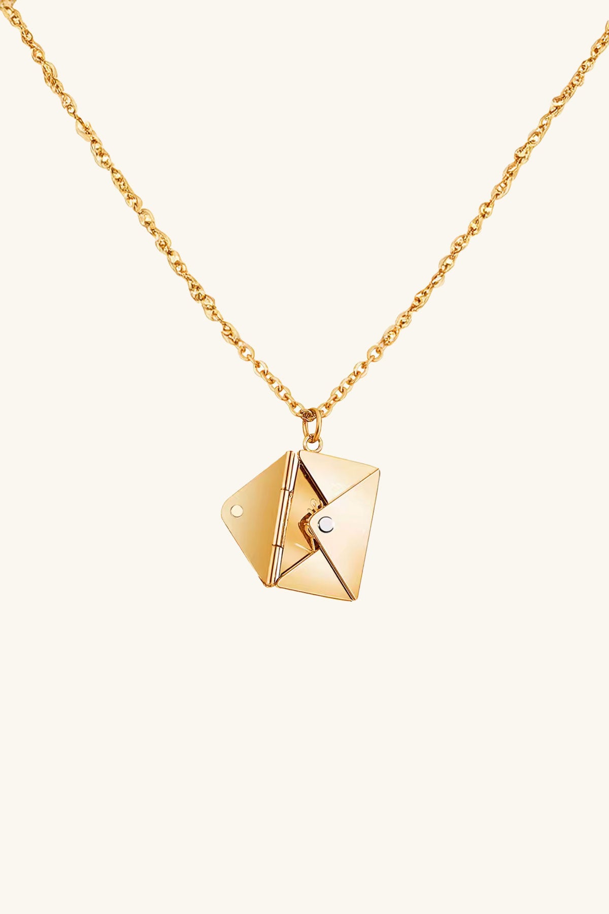 18k Gold Plated Envelope Necklace