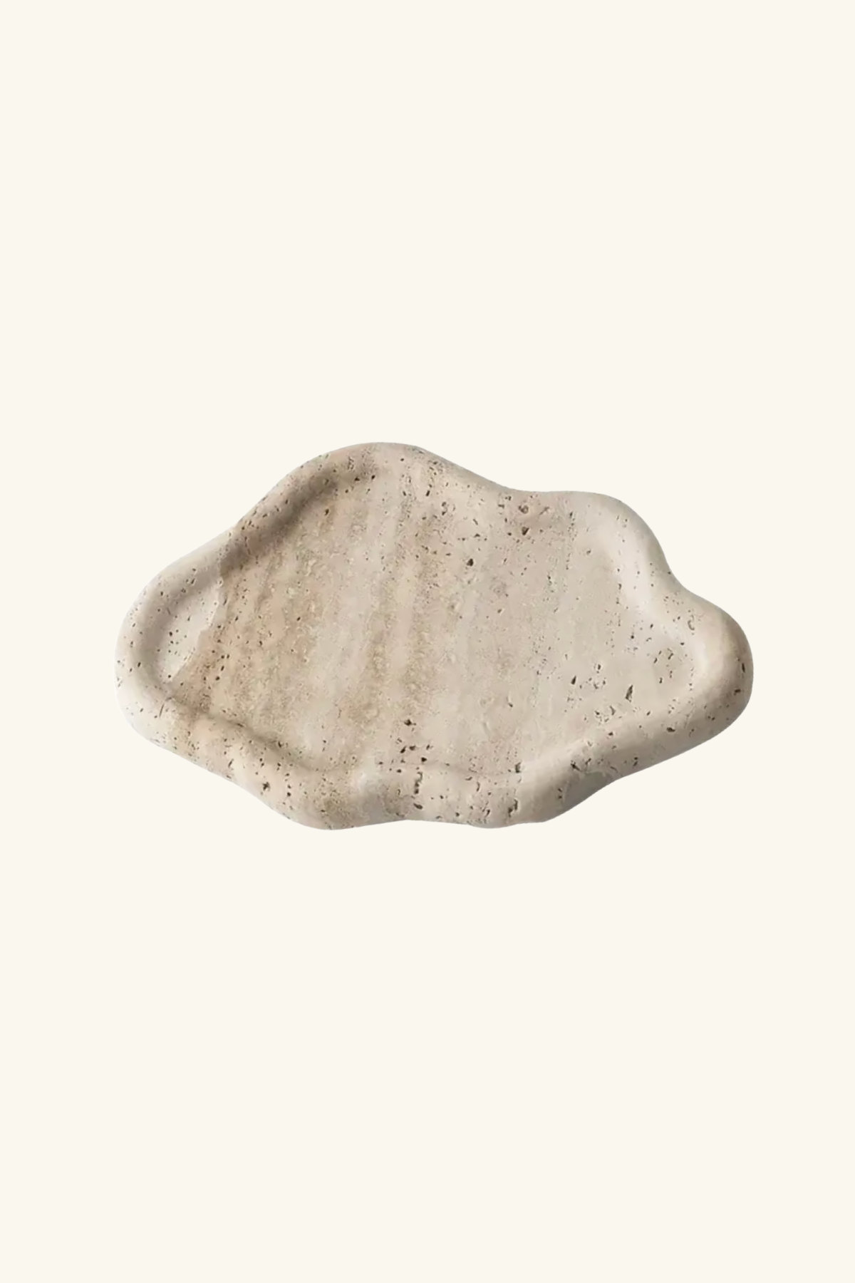 Organic Forms Travertine Plate