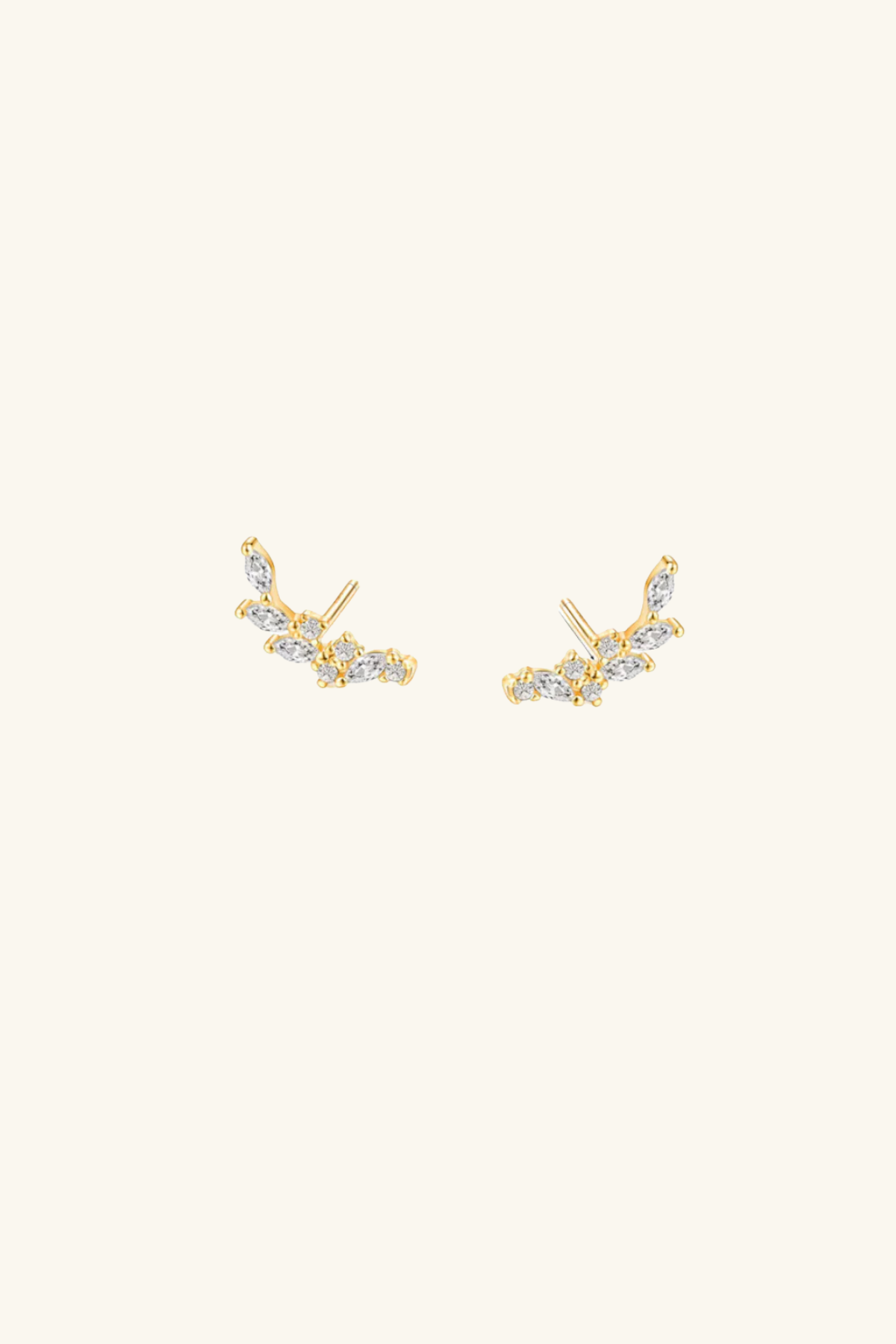 Petal Cluster 18k Gold Plated Petite Stud Earrings