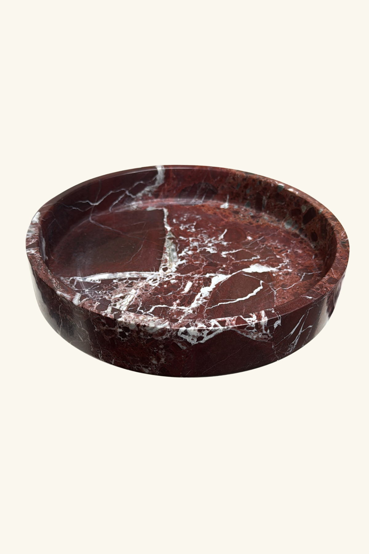 Marble Fruit Bowl - Rosso Levanto