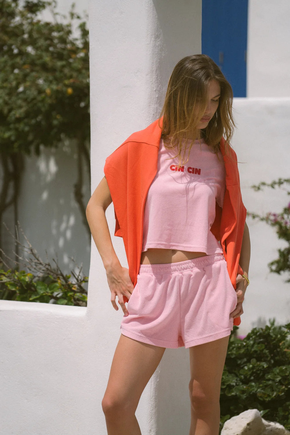 Cin Cin Terry Top - Candy Pink