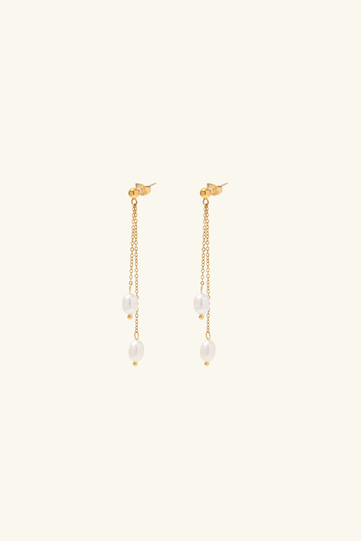 Baroque Pearl & 18k Gold Plated Drop Earrings
