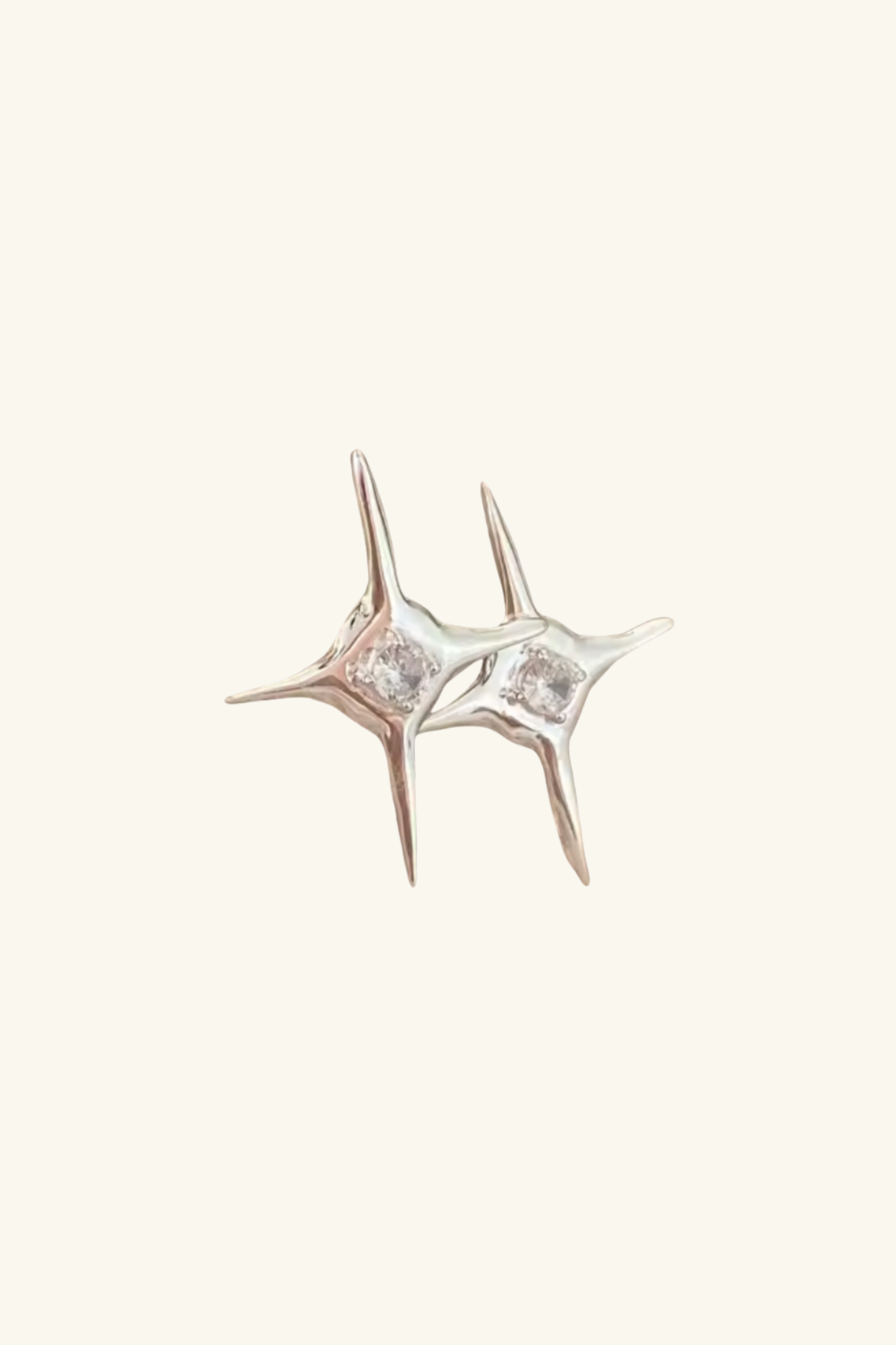 Vian 18k Sterling Silver Crystal Earrings