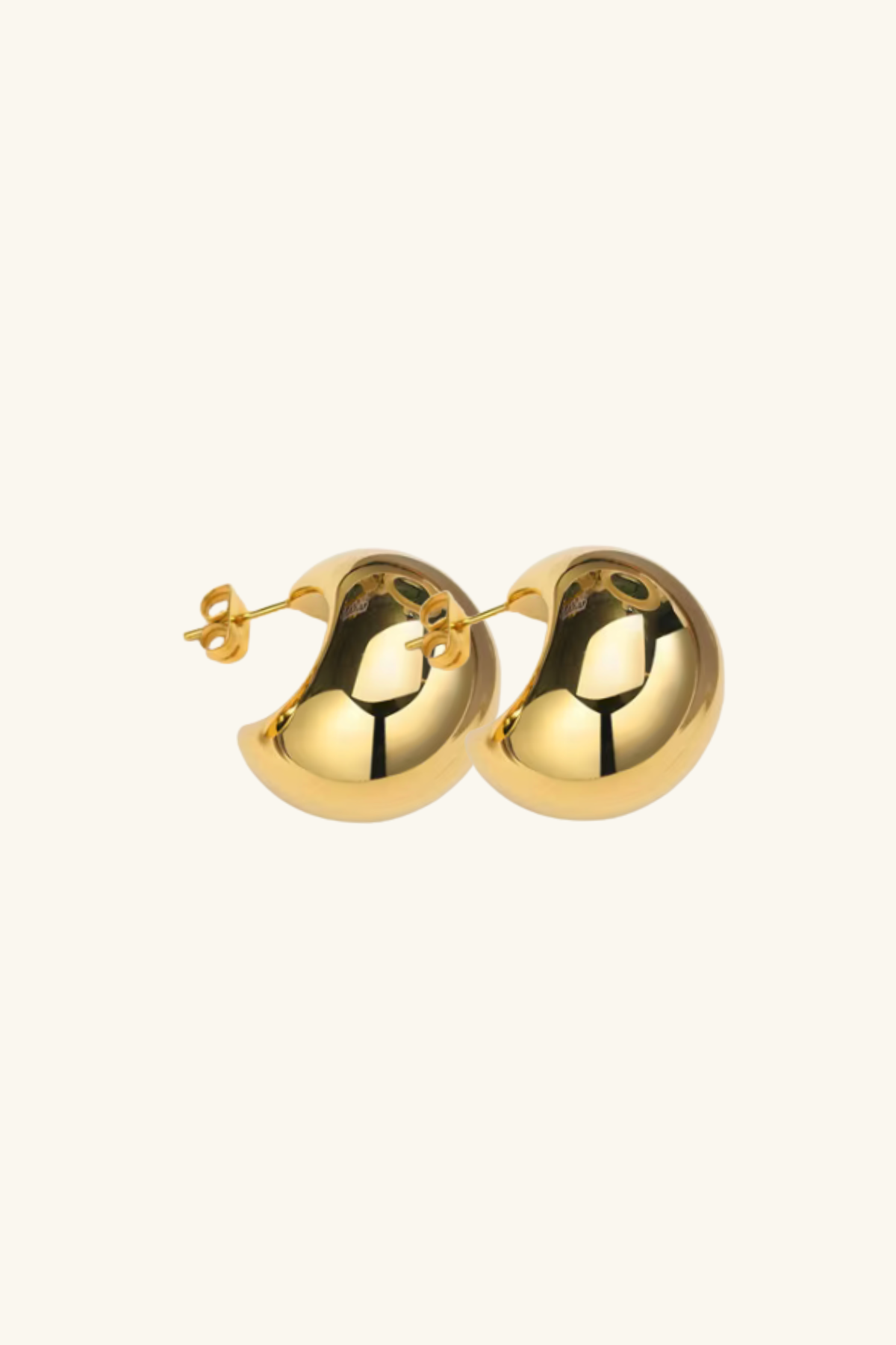 Paris 18k Gold Plated Chunky Earrings Gold