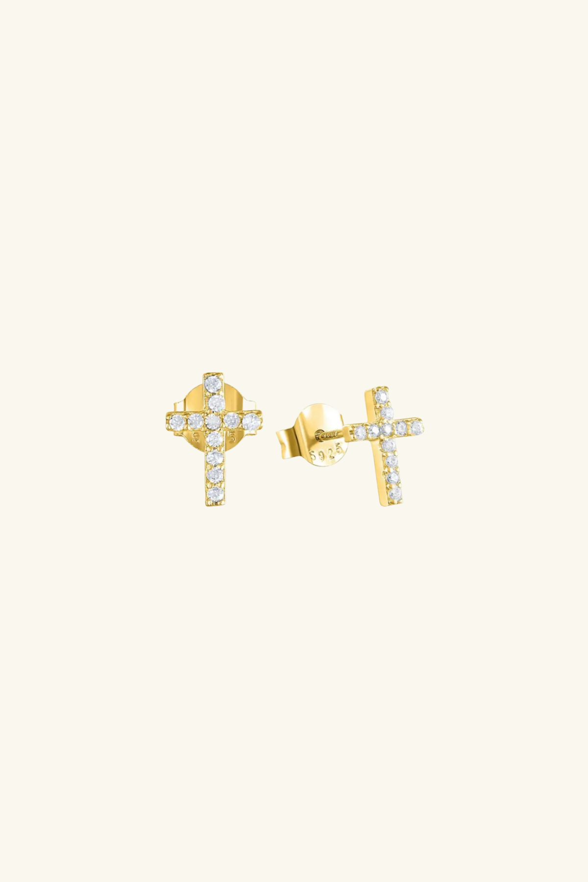 Faith 18k Gold Plated Stud Earrings
