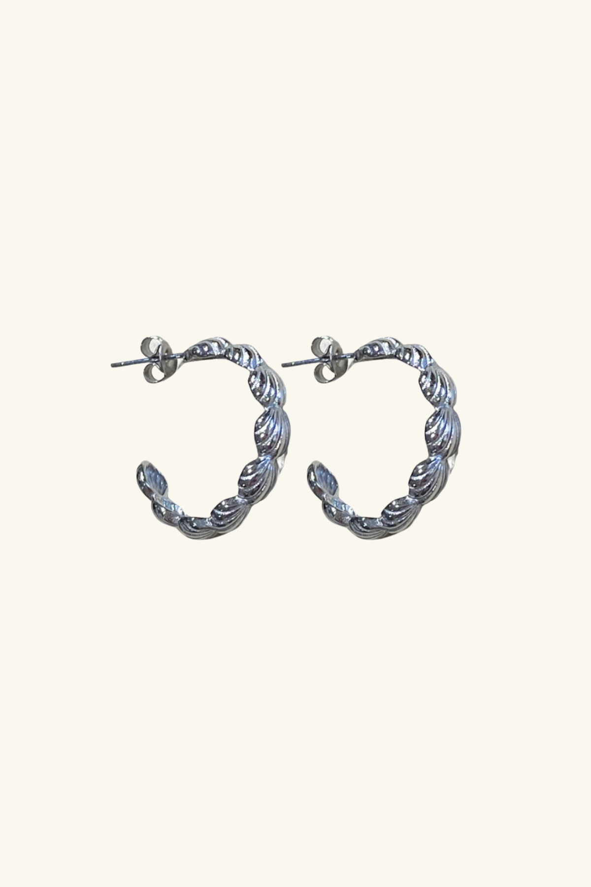 Vacation S925 Silver Plated Hoop Earrings