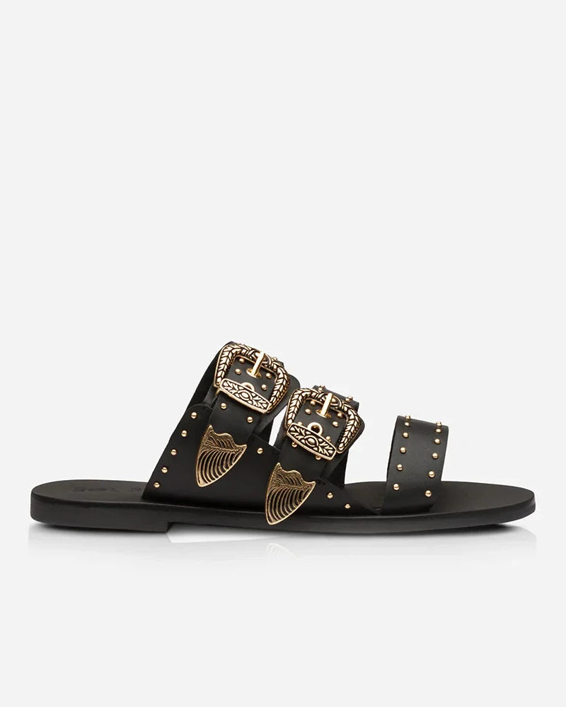 Eastwood Stud Slide Black/Gold