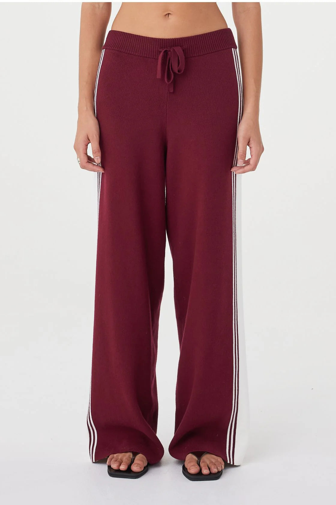 Emery Pant - Merlot & Cream
