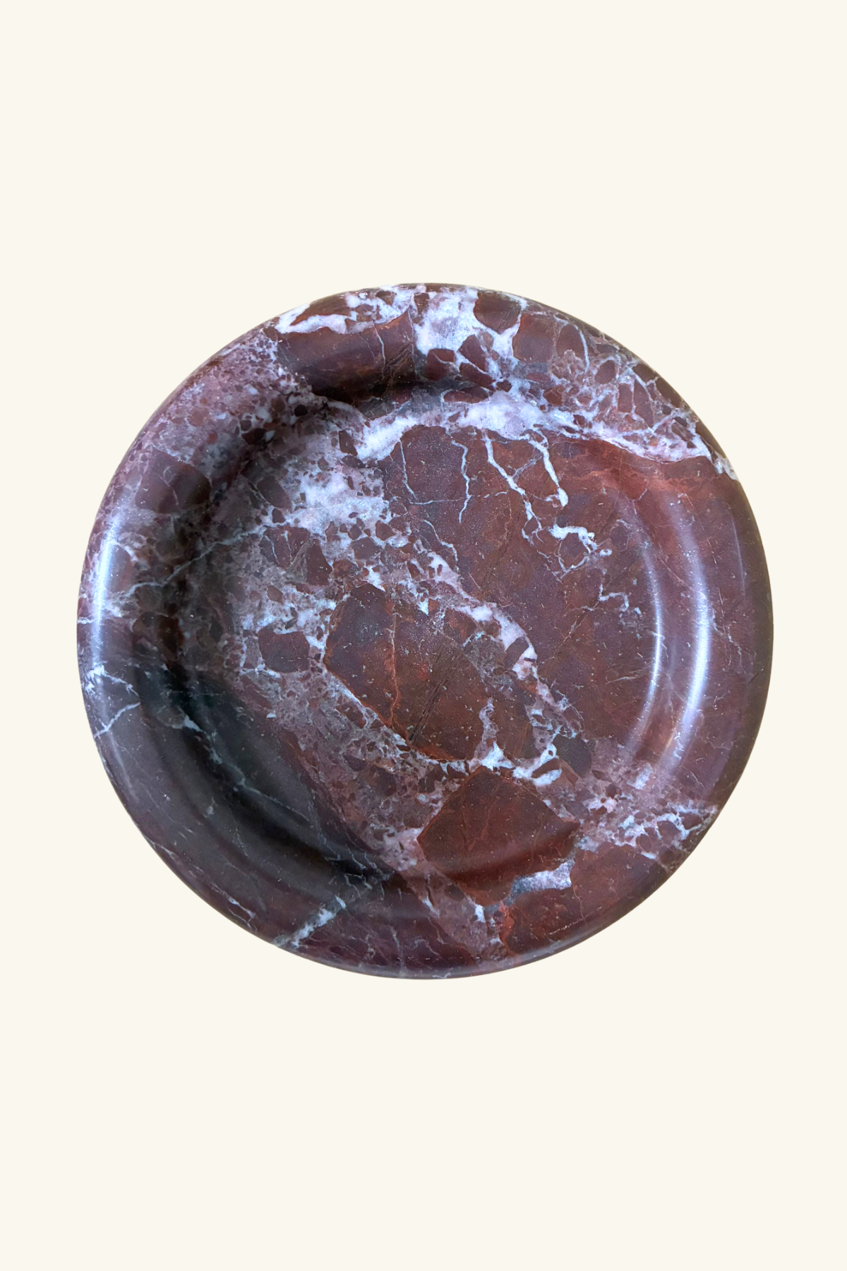 Marble Display Plate, Large - Rosso Levanto
