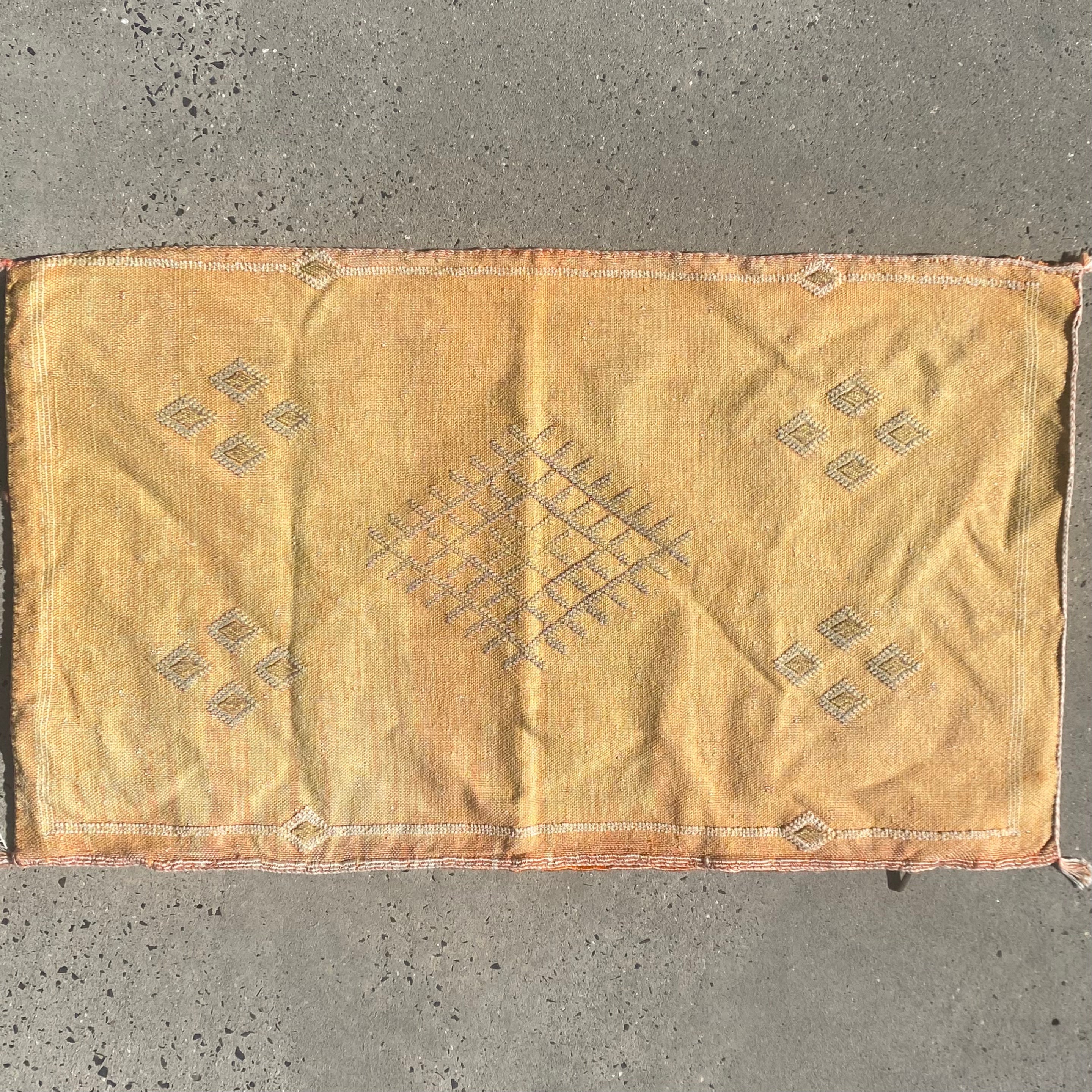 B Grade Cactus Silk Cushion approx 95 x50 - Mustard