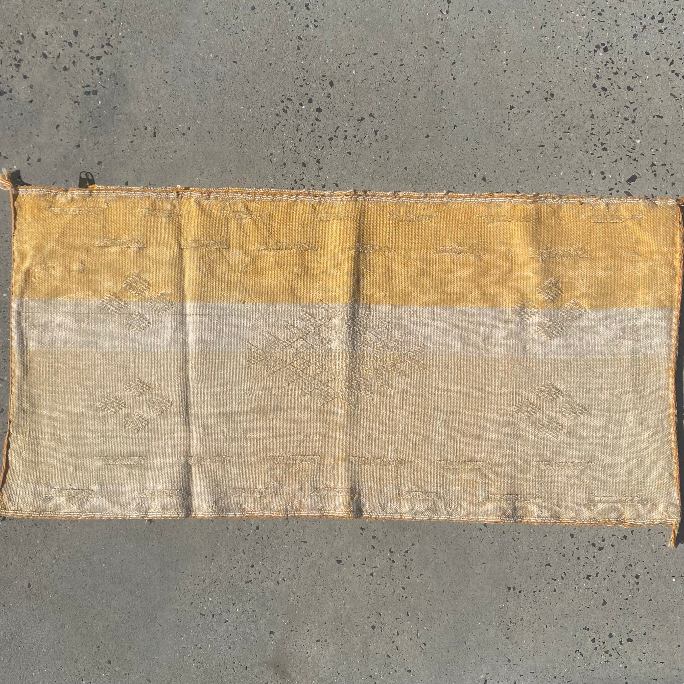 B Grade Cactus Silk Cushion approx 95 x50 - Mustard